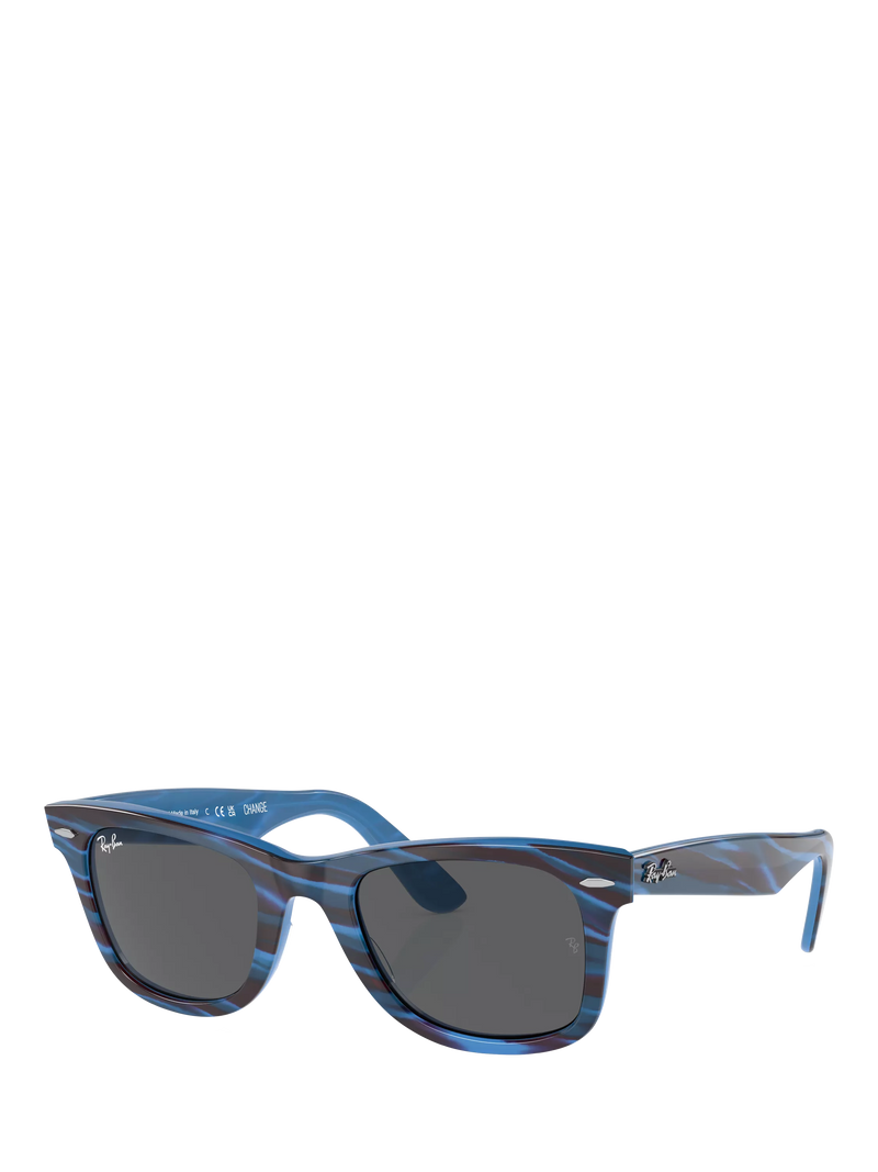 Ray-Ban RB2140 rectangular sunglasses blue, imported from the UK
