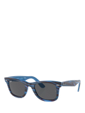 Ray-Ban RB2140 rectangular sunglasses blue, imported from the UK