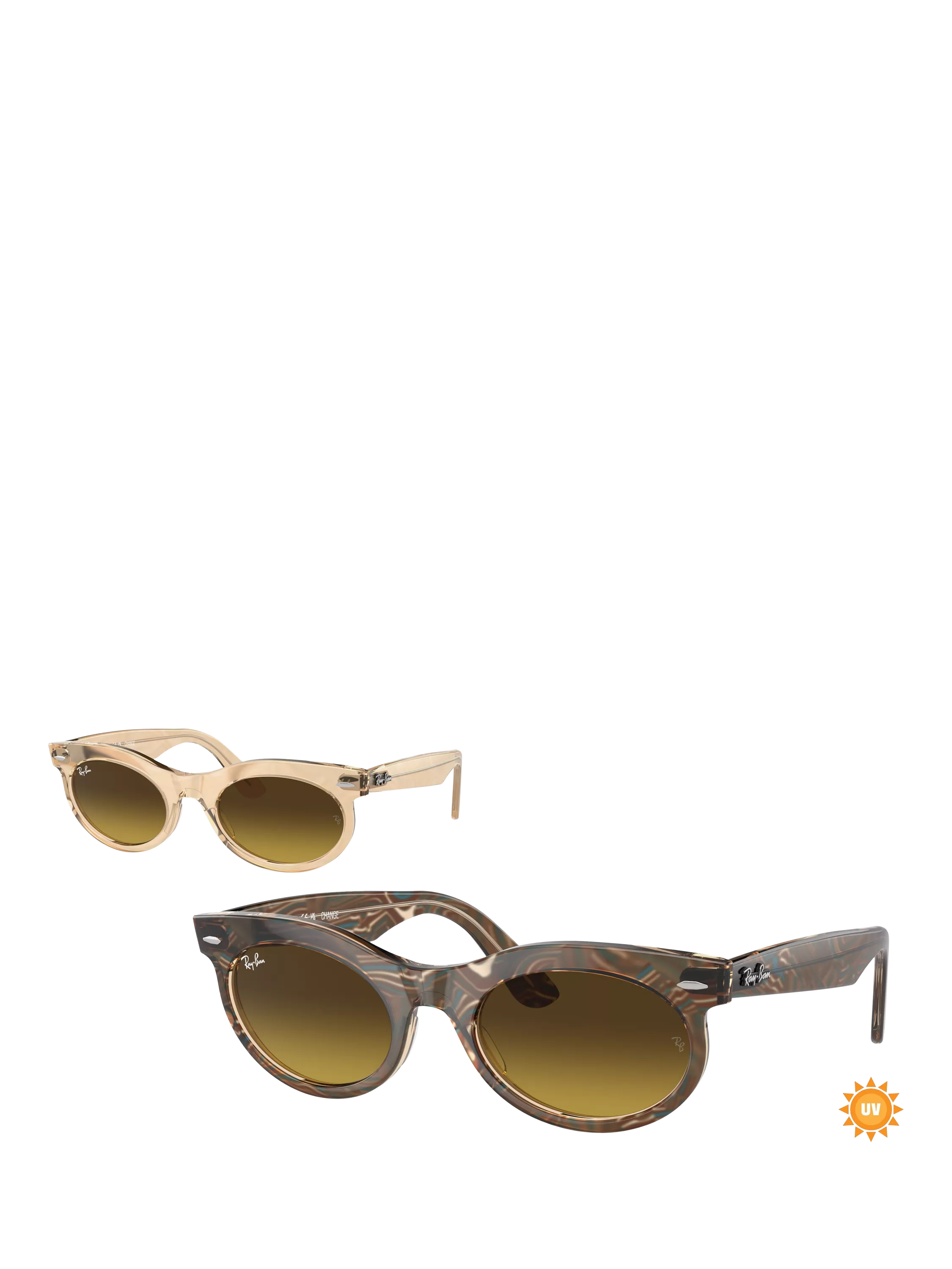 Ray-Ban RB2242 oval sunglasses with gradient tinted lenses - British product