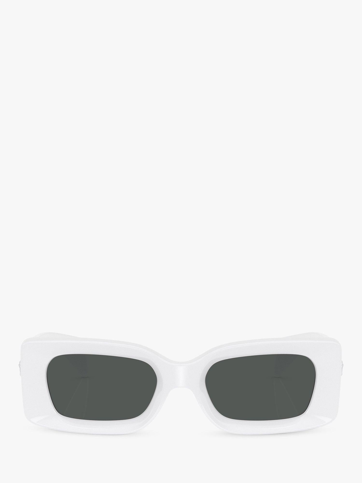 Versace weiße rechteckige Sonnenbrille (britische Marke)