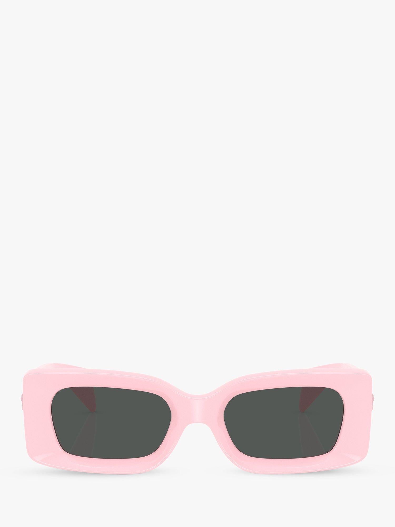Versace women's rectangular sunglasses pink, UK version
