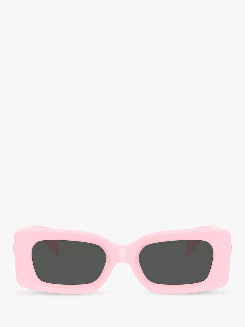 Versace women's rectangular sunglasses pink, UK version