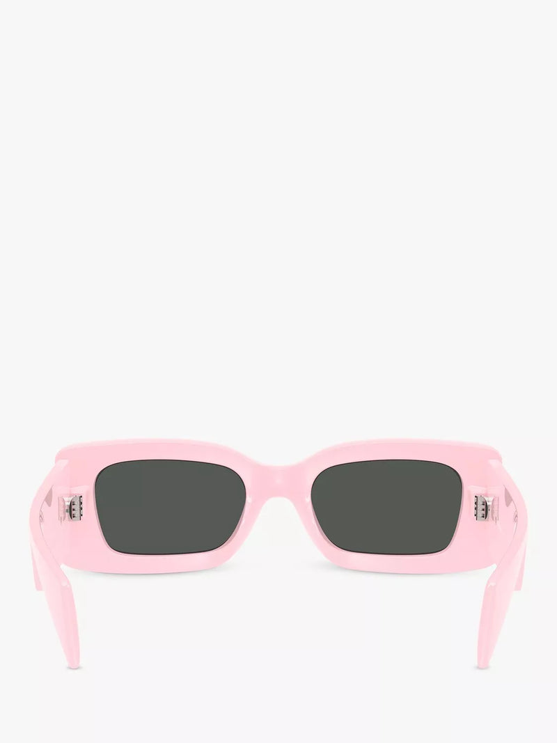 Versace women's rectangular sunglasses pink, UK version