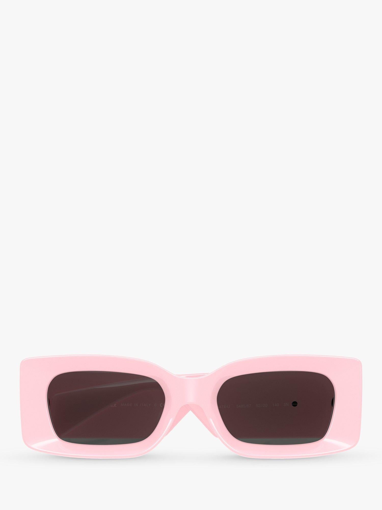 Versace women's rectangular sunglasses pink, UK version