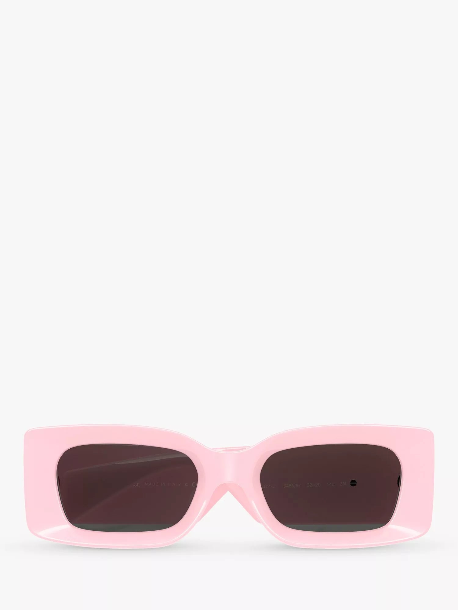 Versace women's rectangular sunglasses pink, UK version