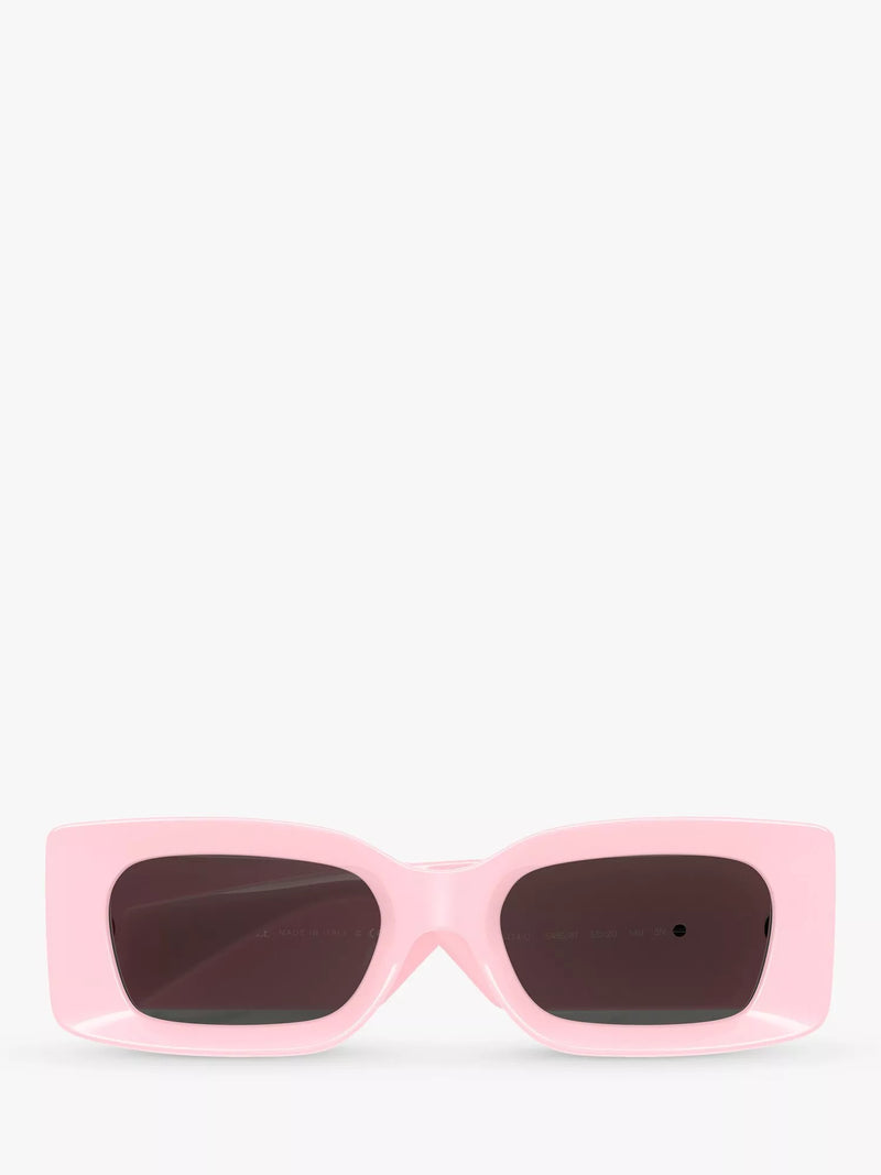 Versace women's rectangular sunglasses pink, UK version