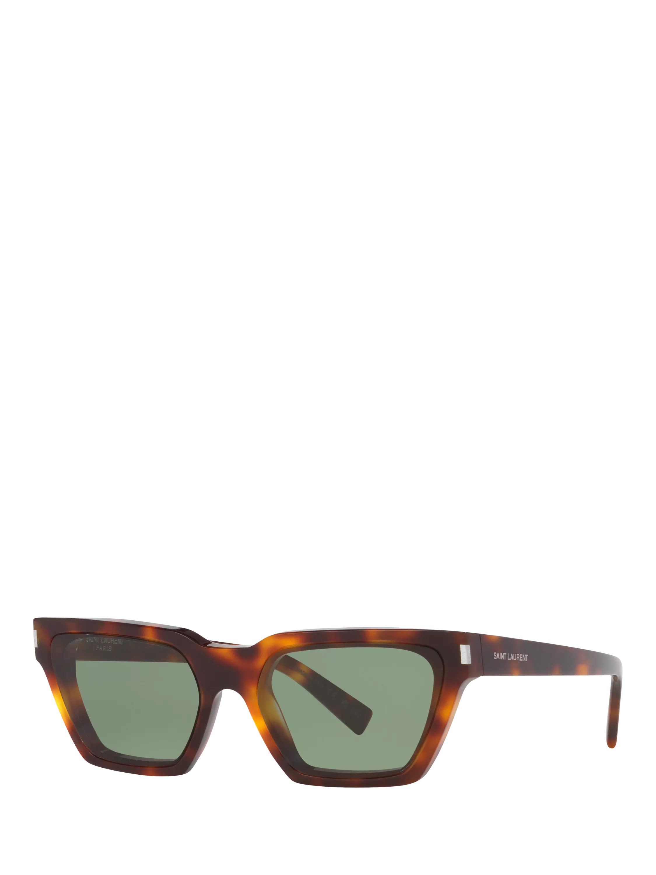 Yves Saint Laurent brown rectangular sunglasses (British brand)