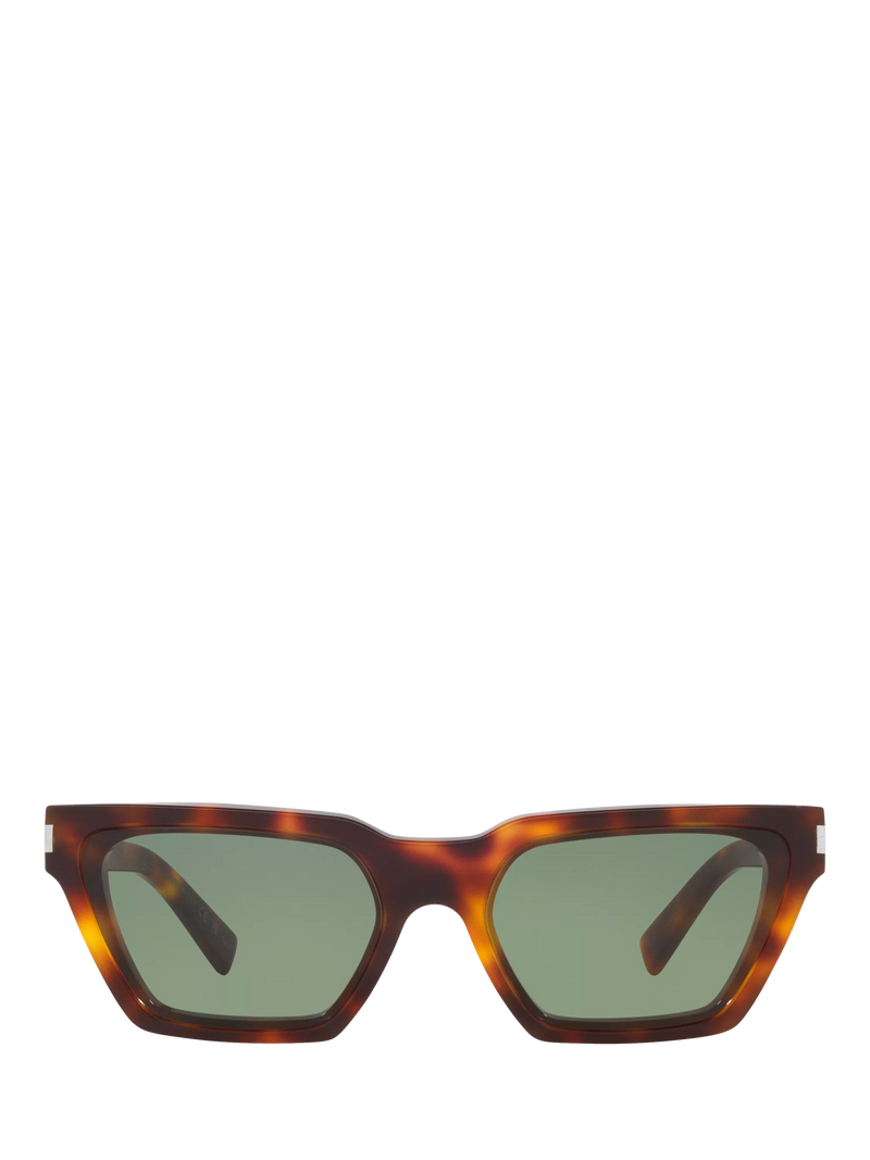 Yves Saint Laurent brown rectangular sunglasses (British brand)
