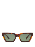 Yves Saint Laurent brown rectangular sunglasses (British brand)