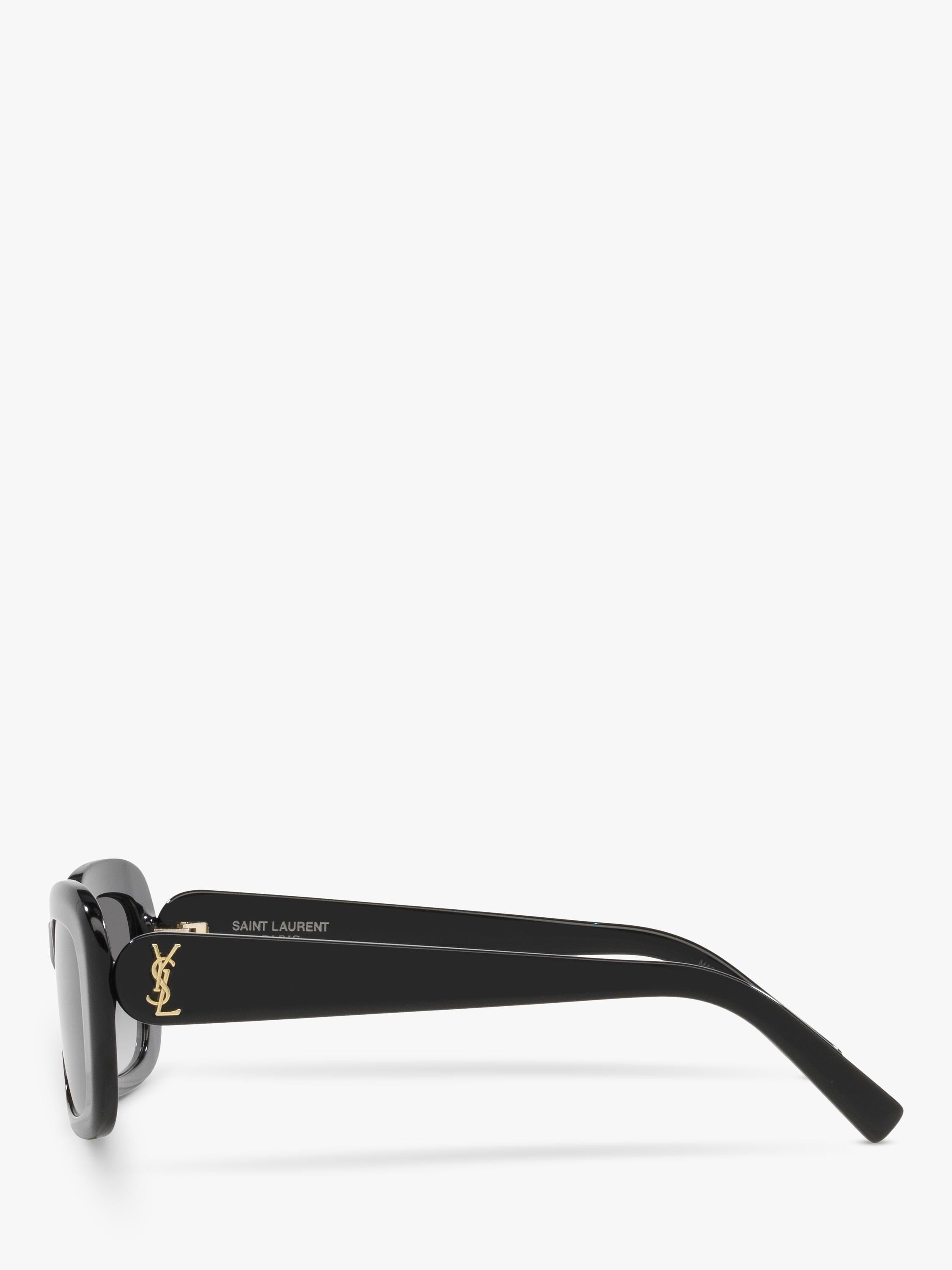 YSL black rectangular sunglasses hard case, UK version