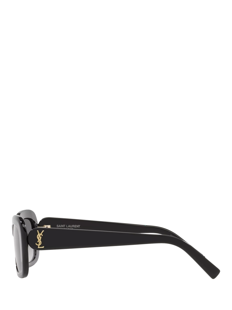 YSL black rectangular sunglasses hard case, UK version