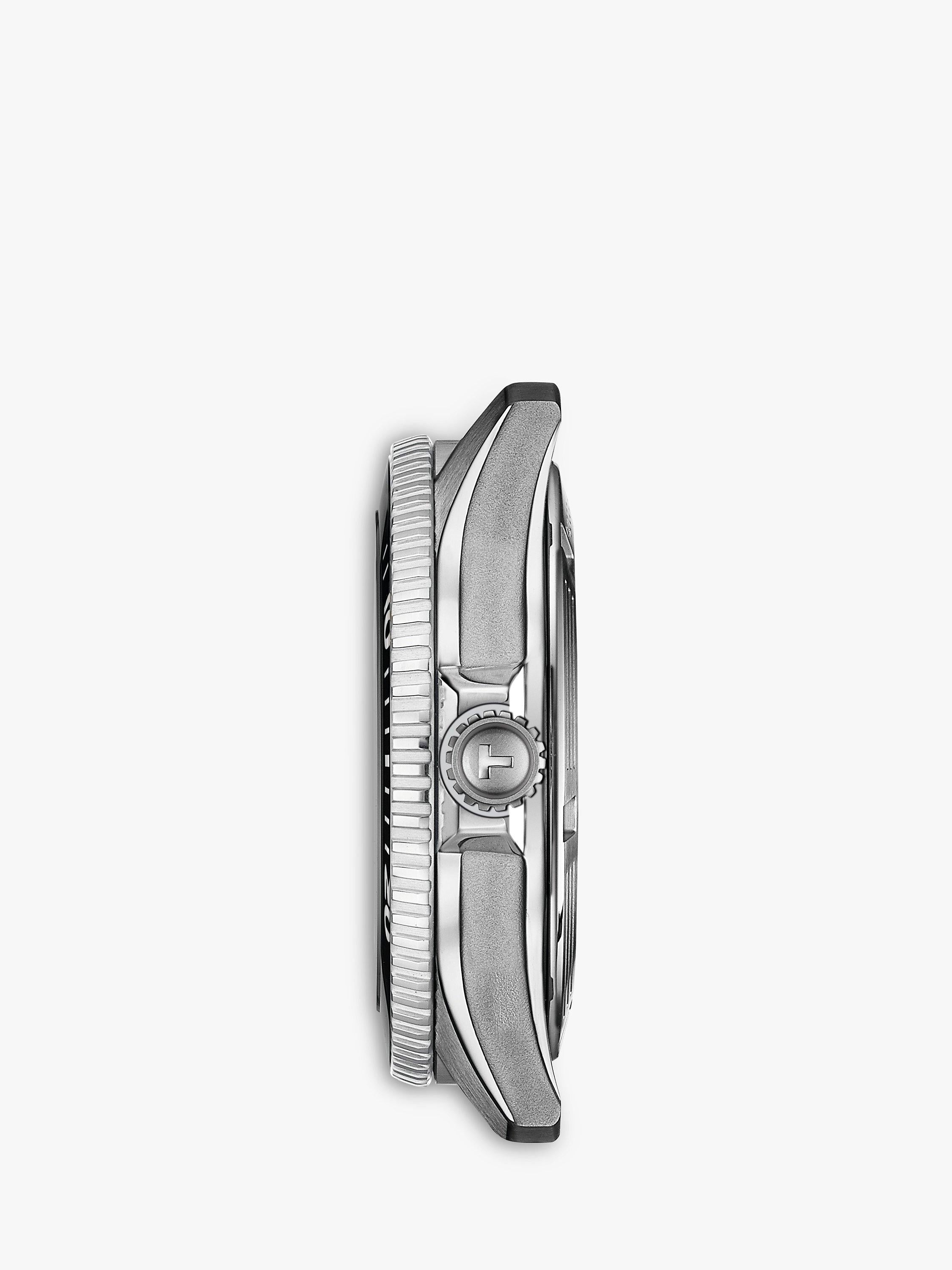 Tissot Seastar Powermatic 80 automatic watch silver bracelet blue dial, UK version