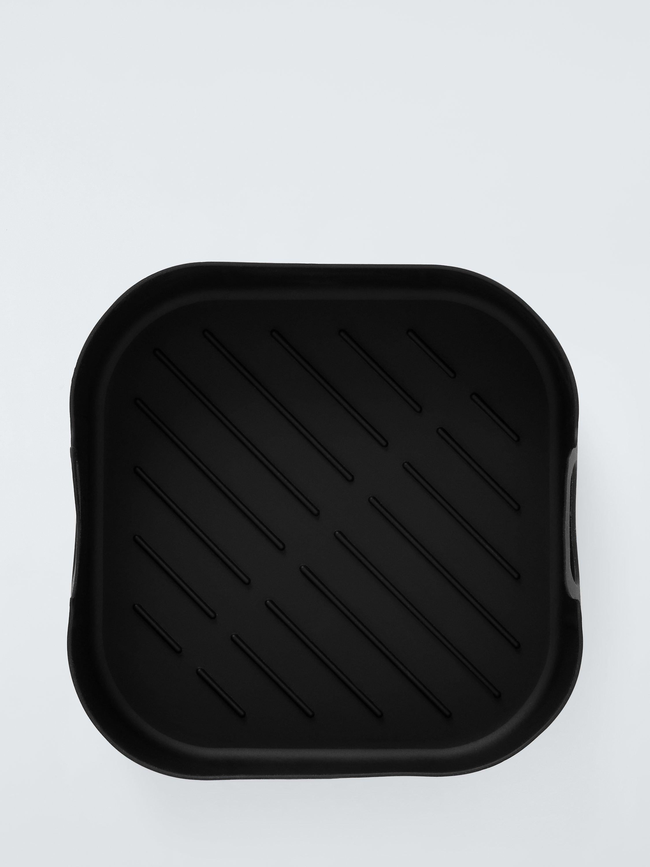 Square silicone non-stick air fryer liner with handles by John Lewis, 22cm, UK version