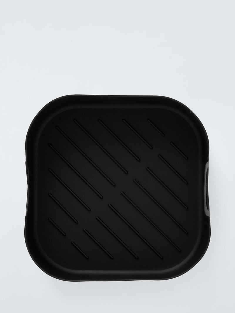 Square silicone non-stick air fryer liner with handles by John Lewis, 22cm, UK version