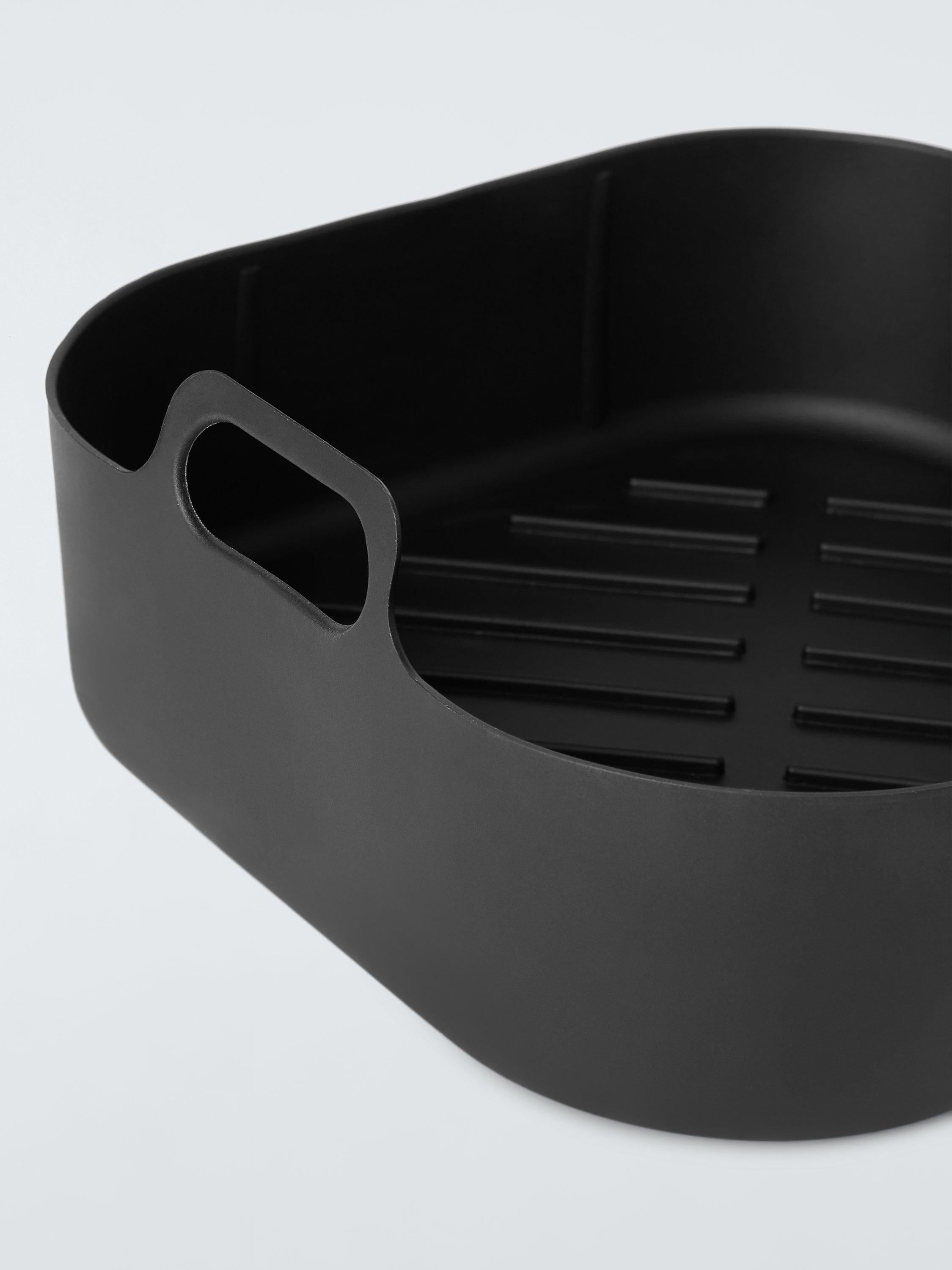 Square silicone non-stick air fryer liner with handles by John Lewis, 22cm, UK version