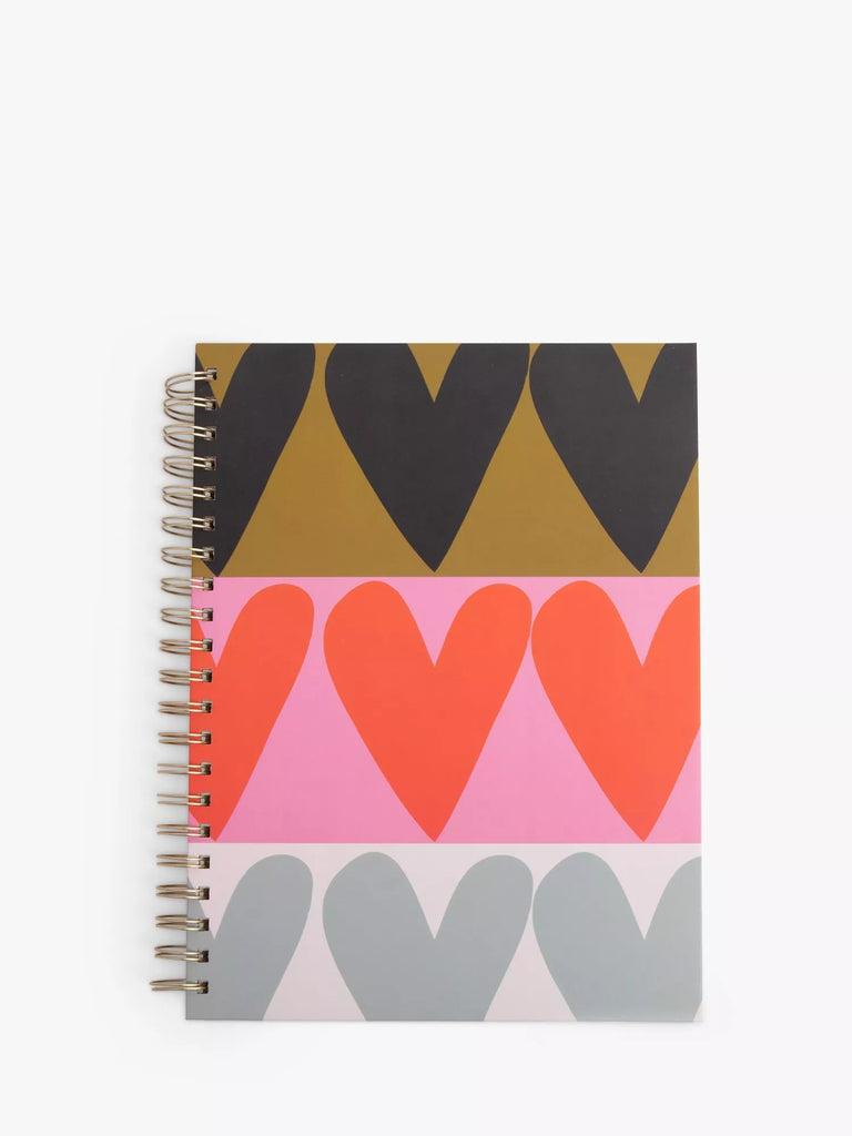 Caroline Gardner A4 Hearts Notebook, Multi