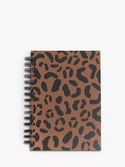 John Lewis Caroline Gardner A5 Leopard Notebook, Multi