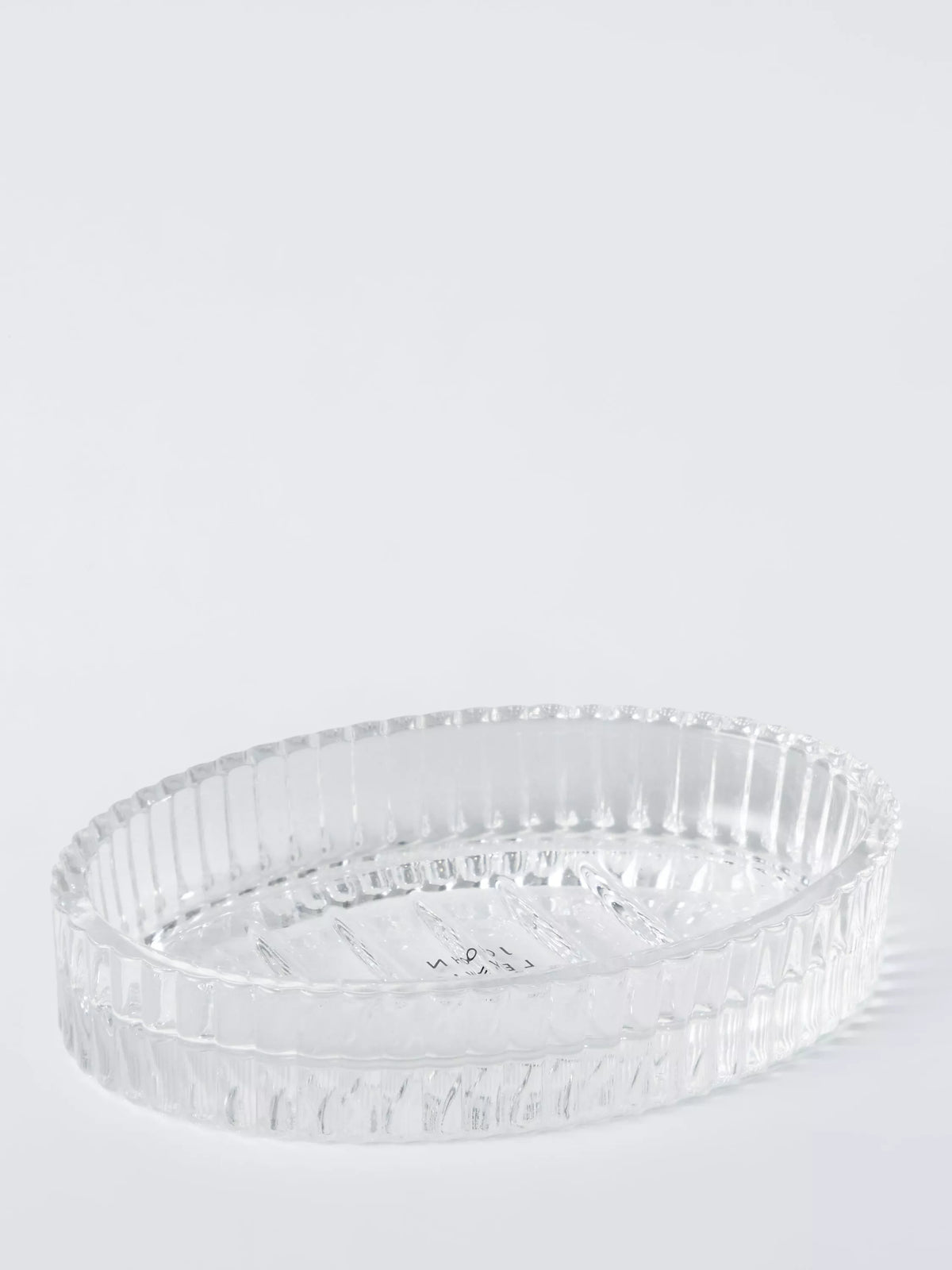 John Lewis fluted glass soap dish in clear, UK version