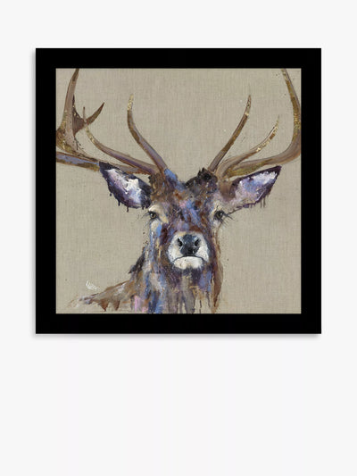 John Lewis Louise Luton „Majesty“ Hirsch-Kunstdruck gerahmt, 33,5 x 33,5 cm, Braun/Multi