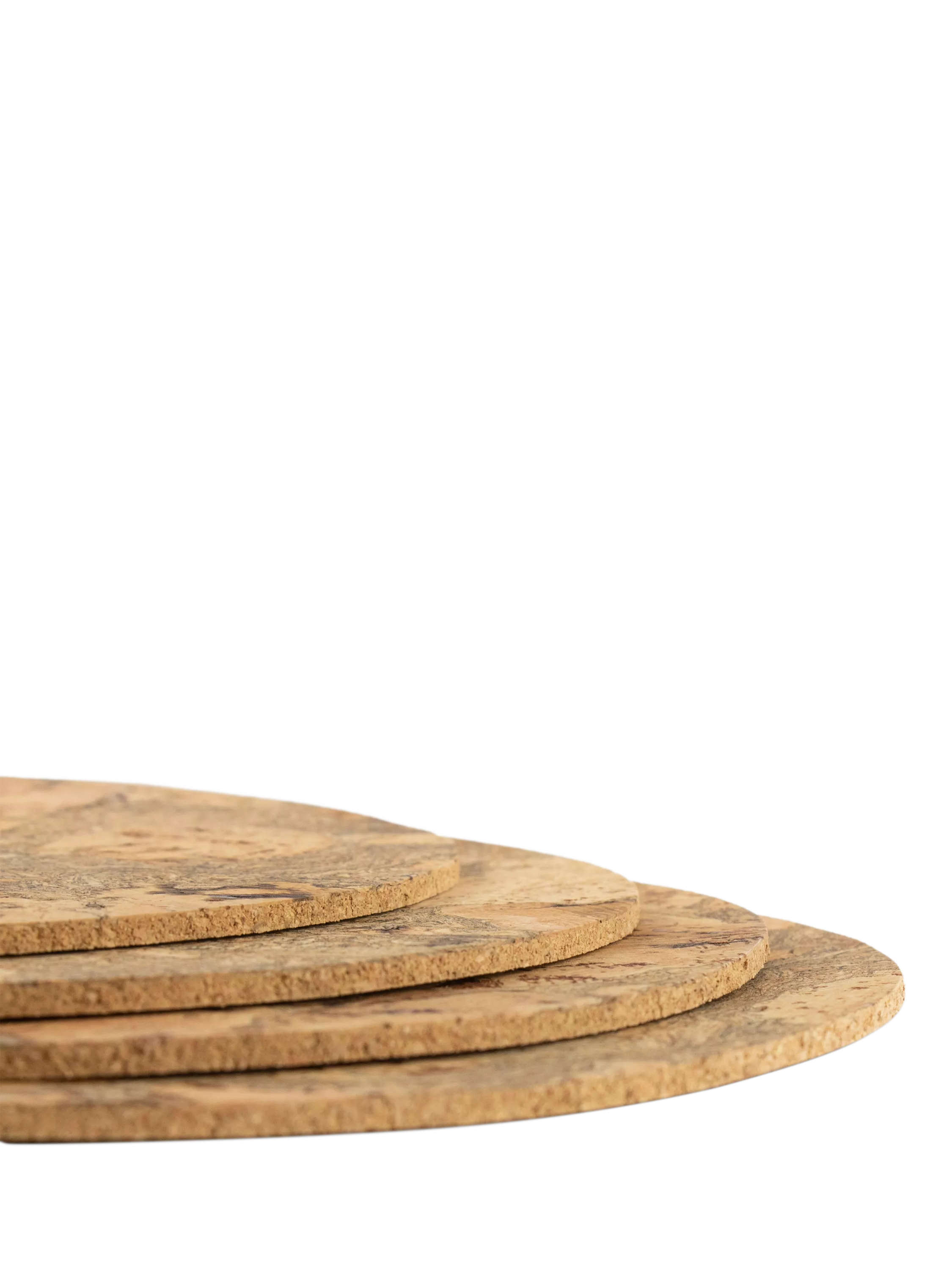 LIGA cork round placemats set of 4 natural, UK version