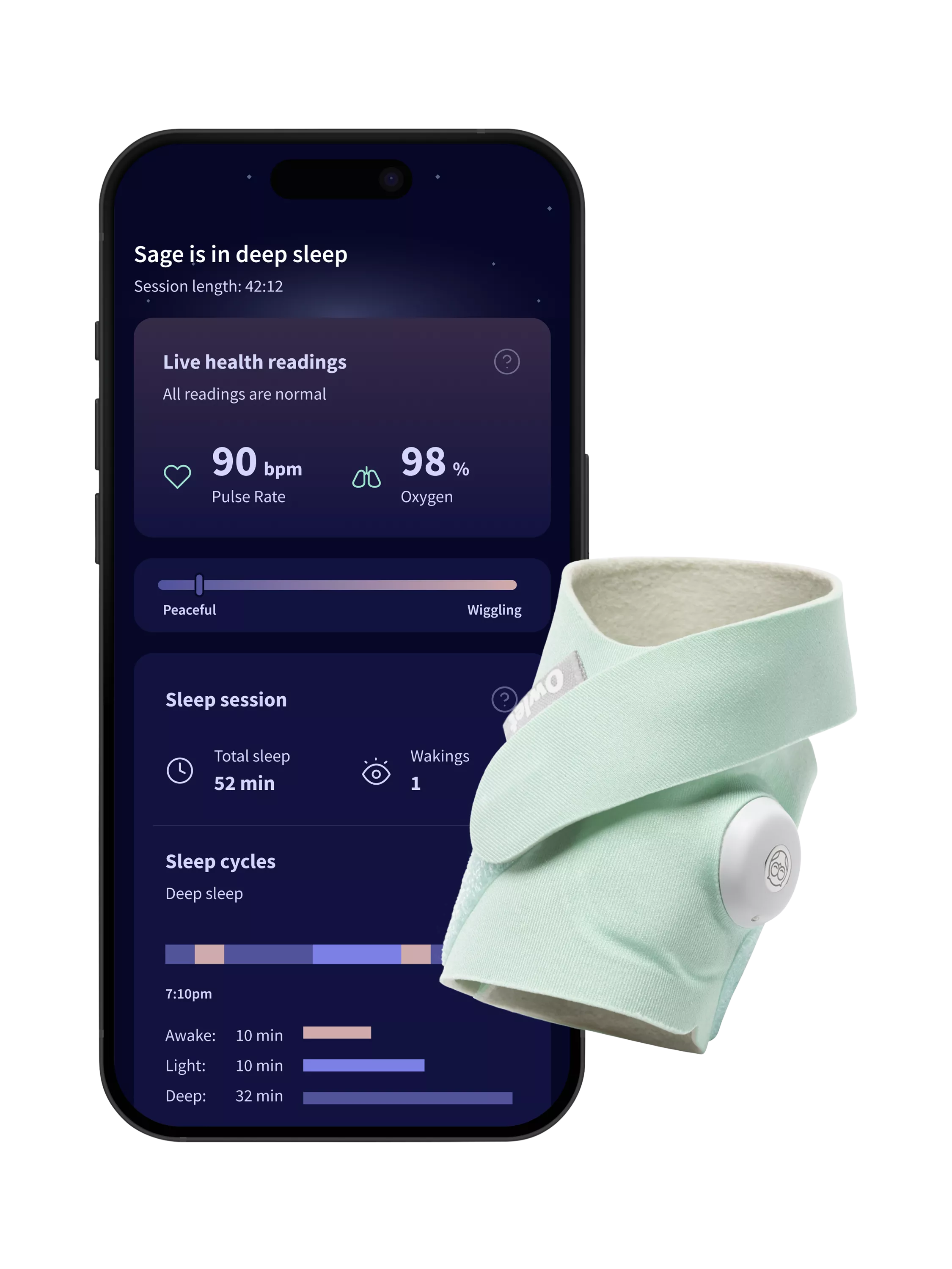 Owlet Dream Sock baby monitor - British product