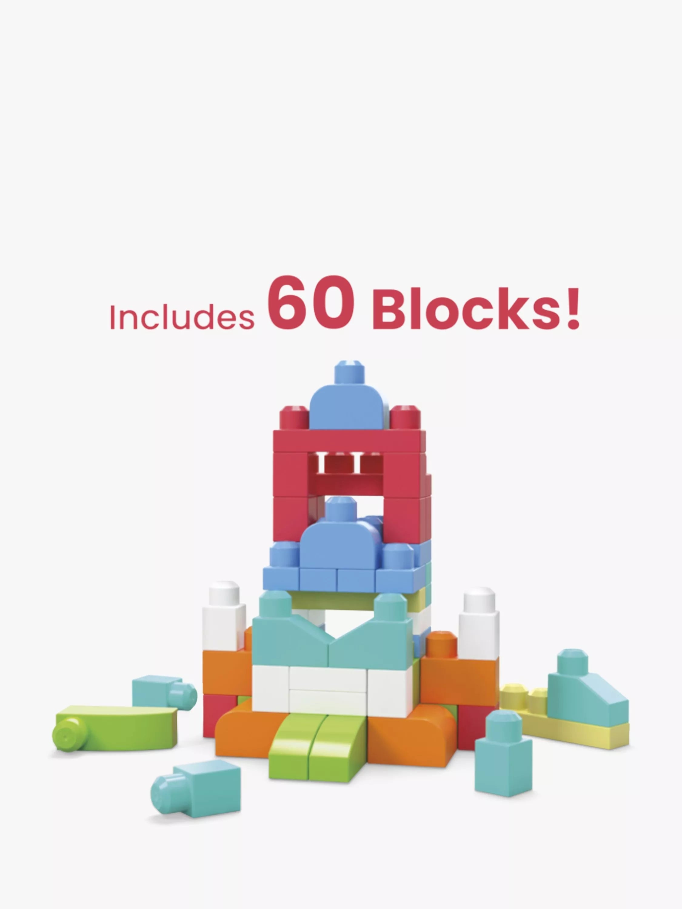 Mega Bloks building blocks set 60 blocks big bag, UK version