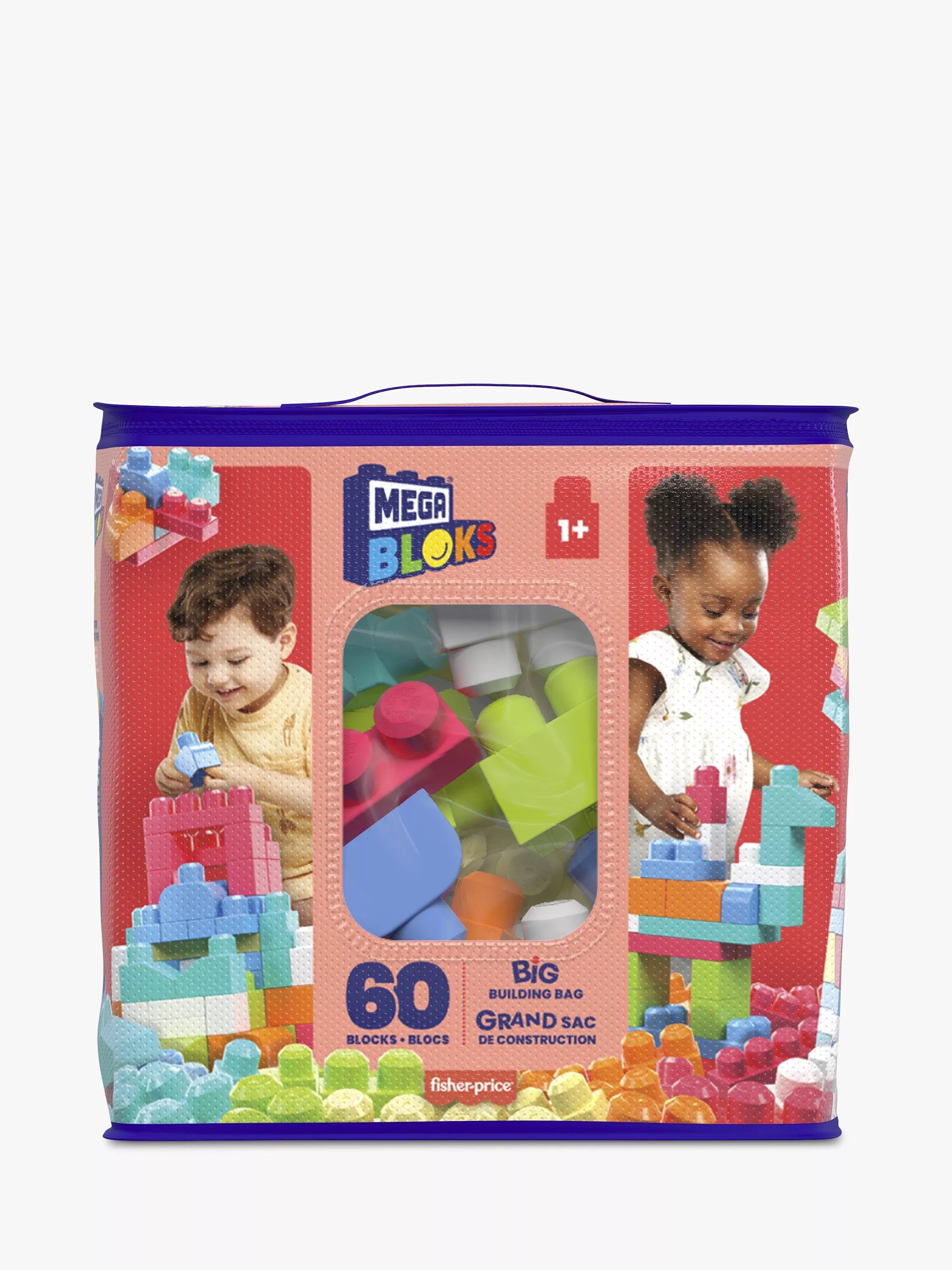 Mega Bloks building blocks set 60 blocks big bag, UK version