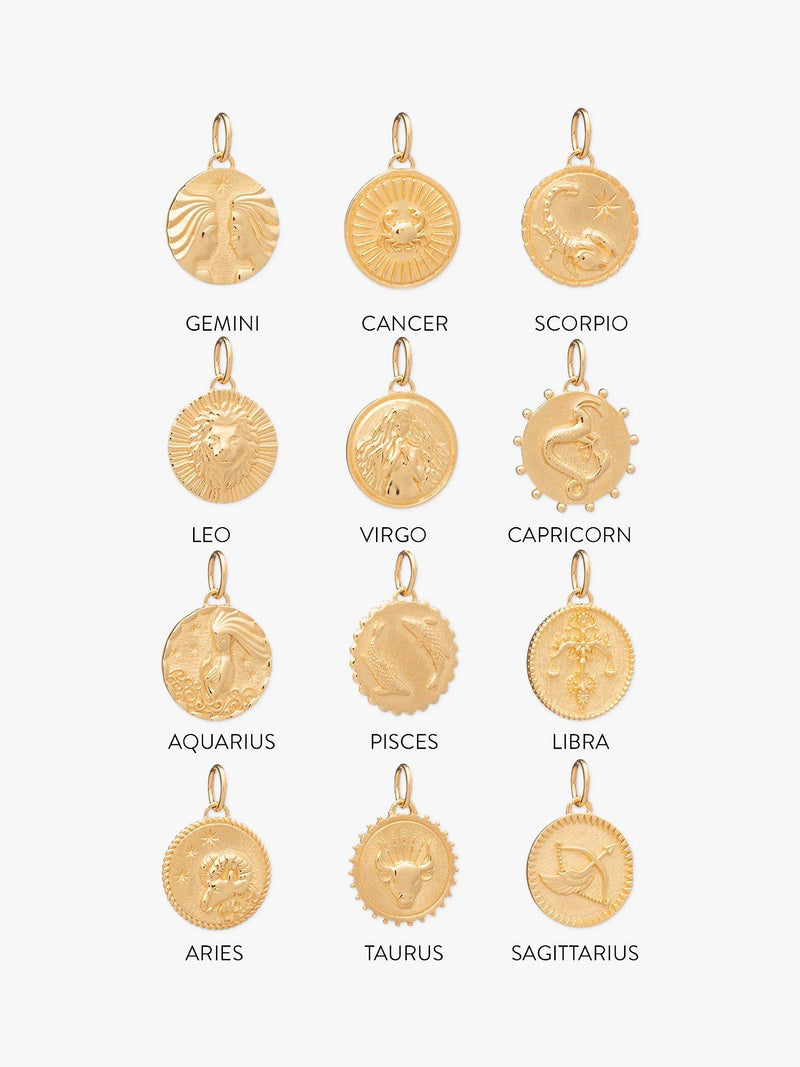 Rachel Jackson London zodiac gold pendant - British product