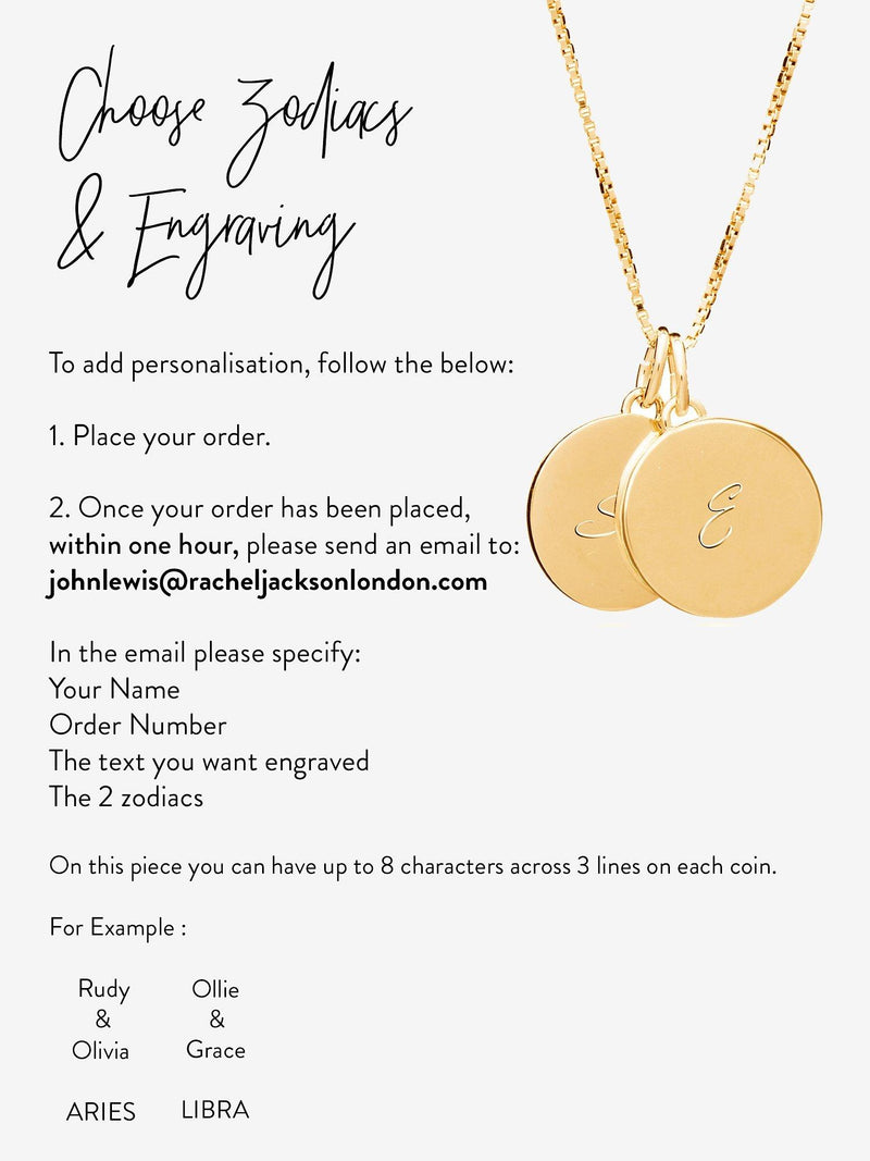 Rachel Jackson London zodiac gold pendant - British product
