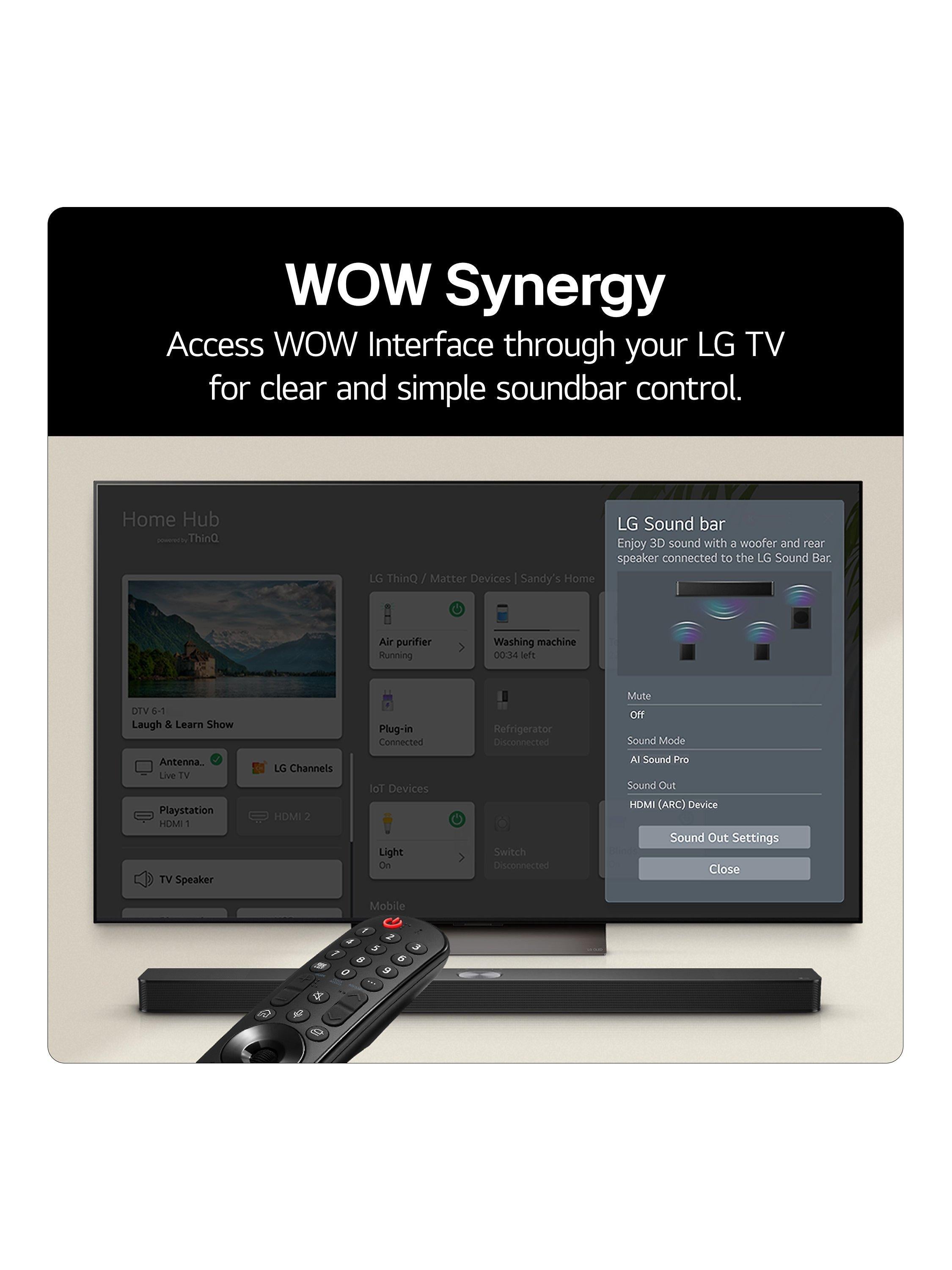 LG US60T soundbar with wireless subwoofer, UK version