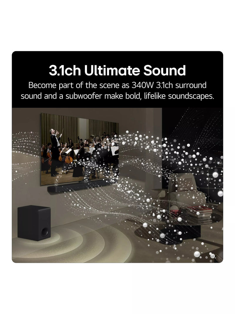 LG US60T soundbar with wireless subwoofer, UK version