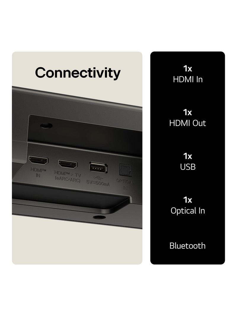 LG US70TR 5.1 channel soundbar with wireless subwoofer, UK version