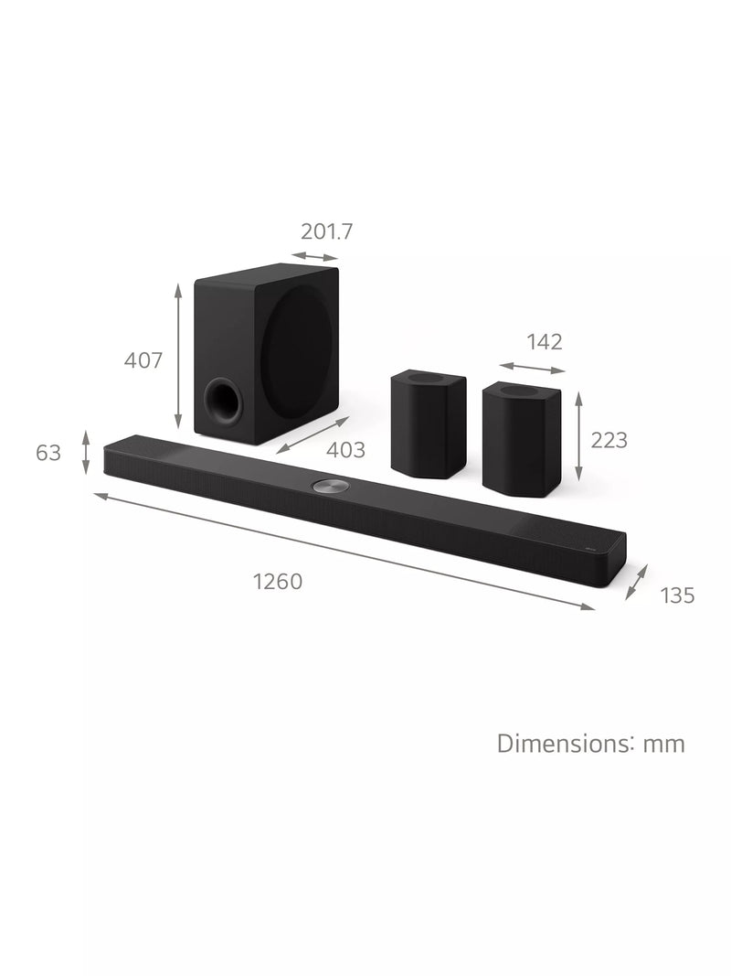 LG S95TR soundbar with Dolby Atmos wireless subwoofer (British brand)