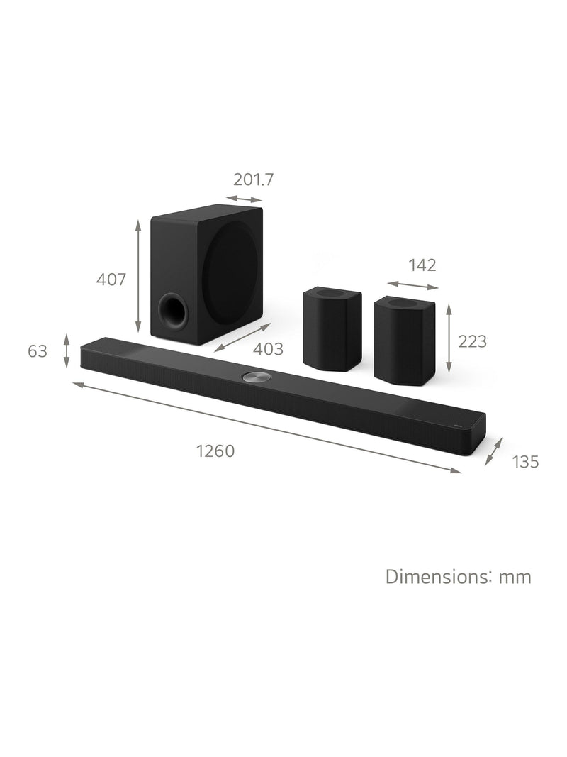 LG S95TR soundbar with Dolby Atmos wireless subwoofer (British brand)