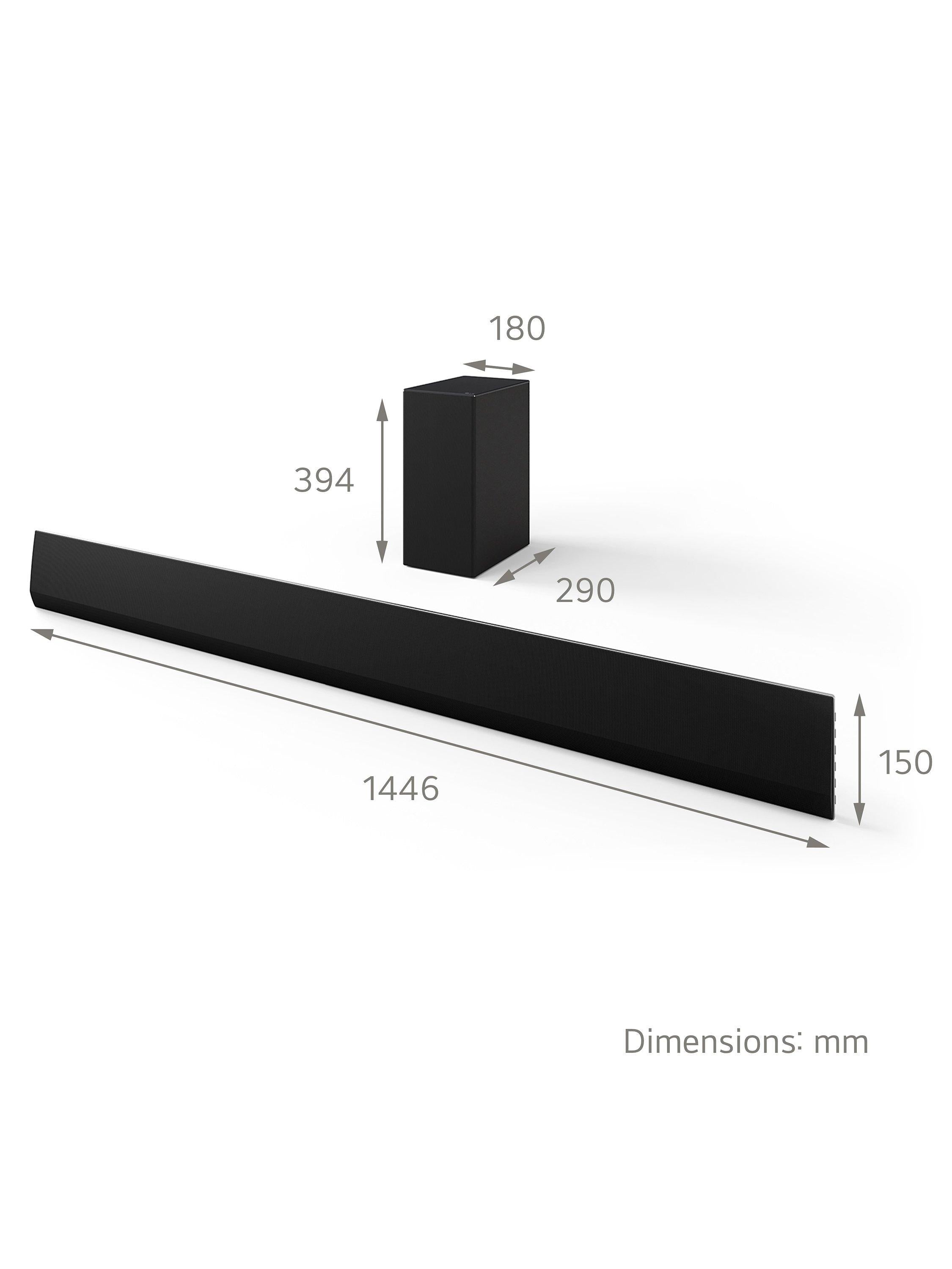 LG USG10TY soundbar black with wireless subwoofer (British brand)