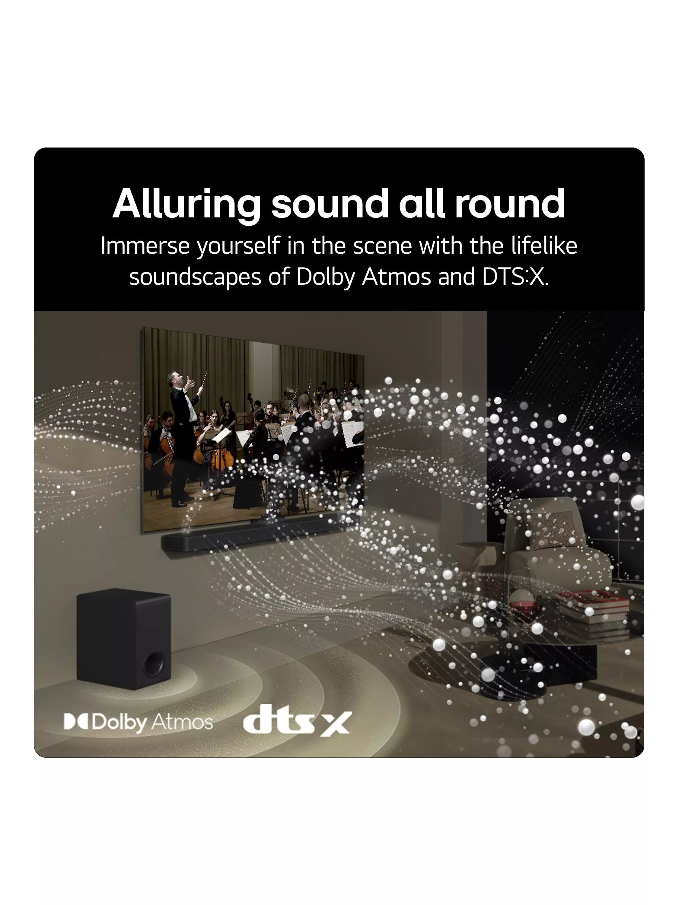 LG USG10TY soundbar black with wireless subwoofer (British brand)