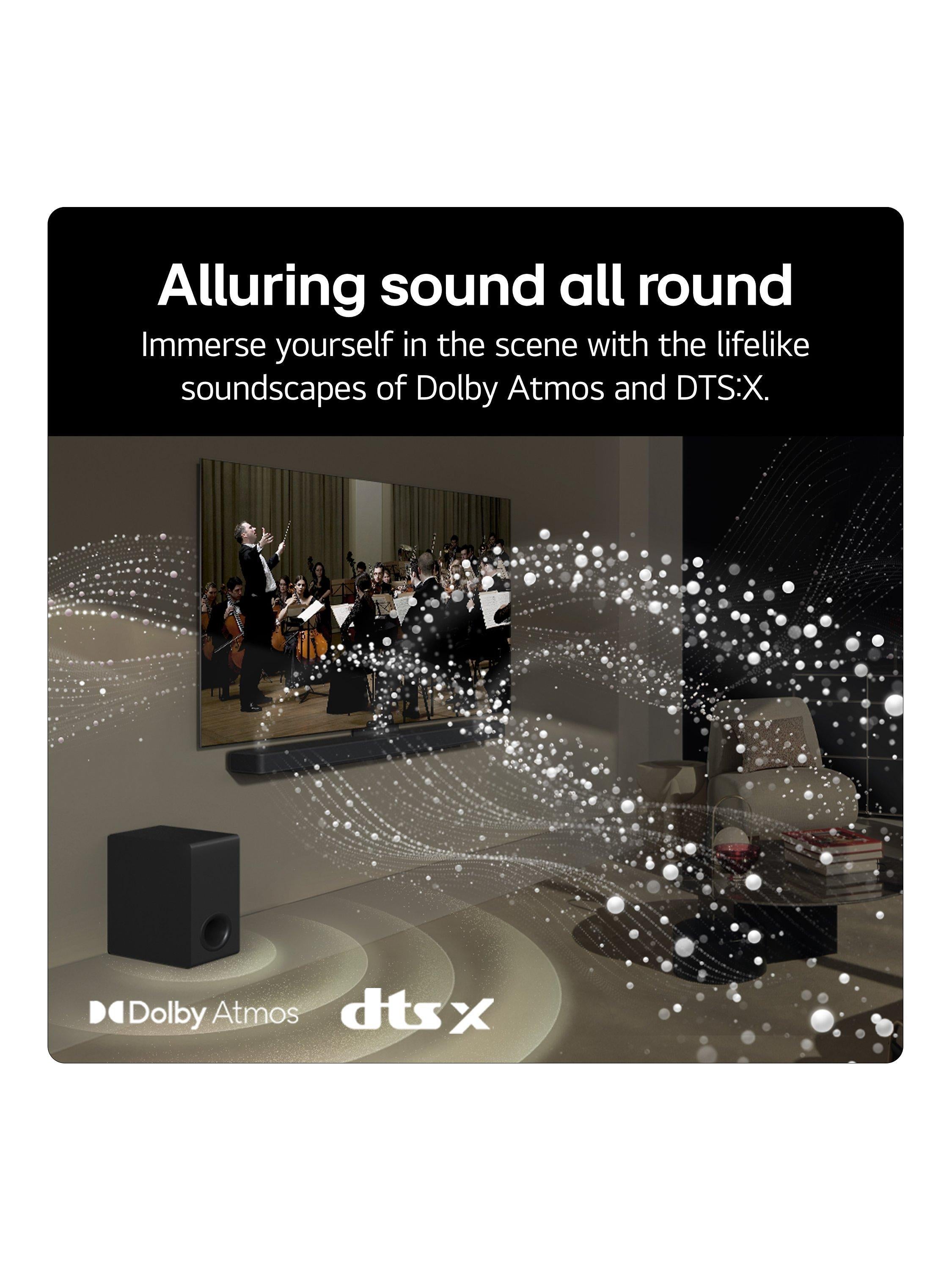 LG USG10TY soundbar black with wireless subwoofer (British brand)