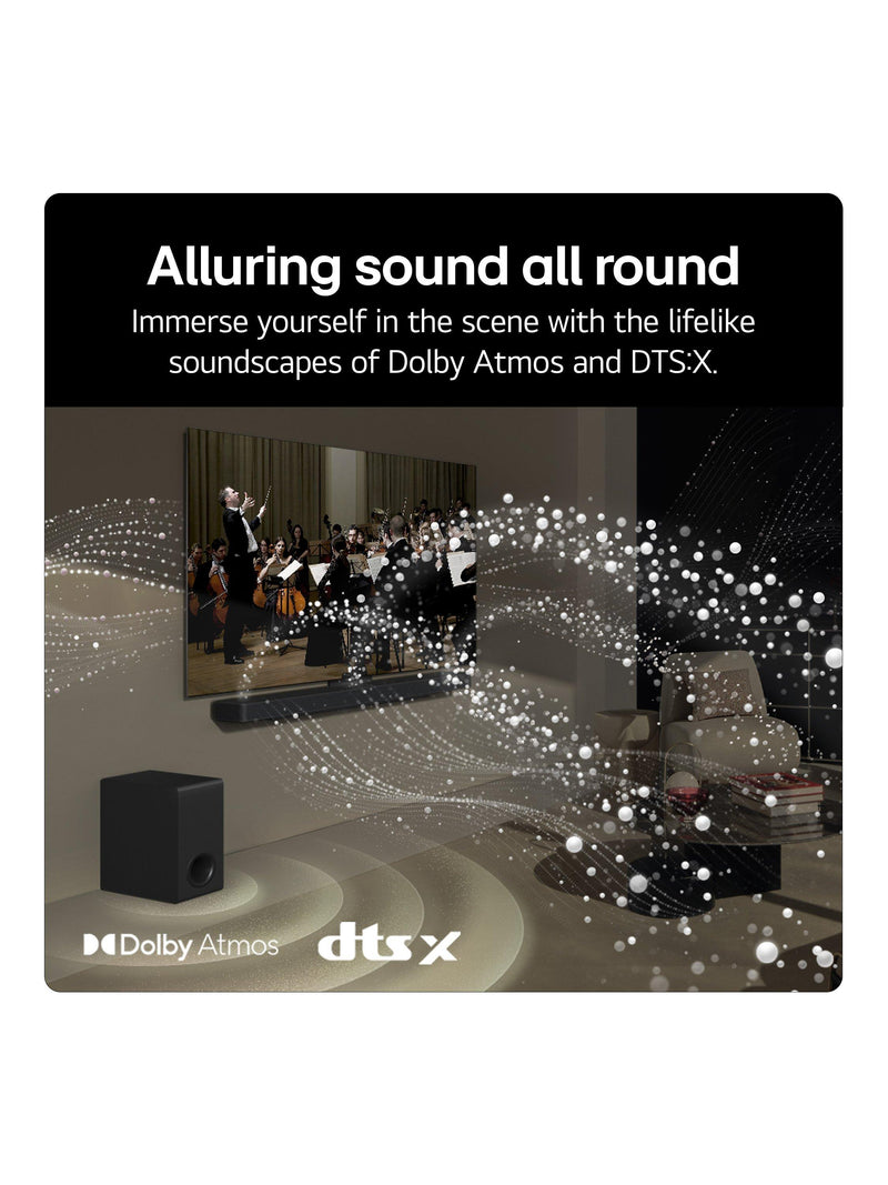 LG USG10TY soundbar black with wireless subwoofer (British brand)