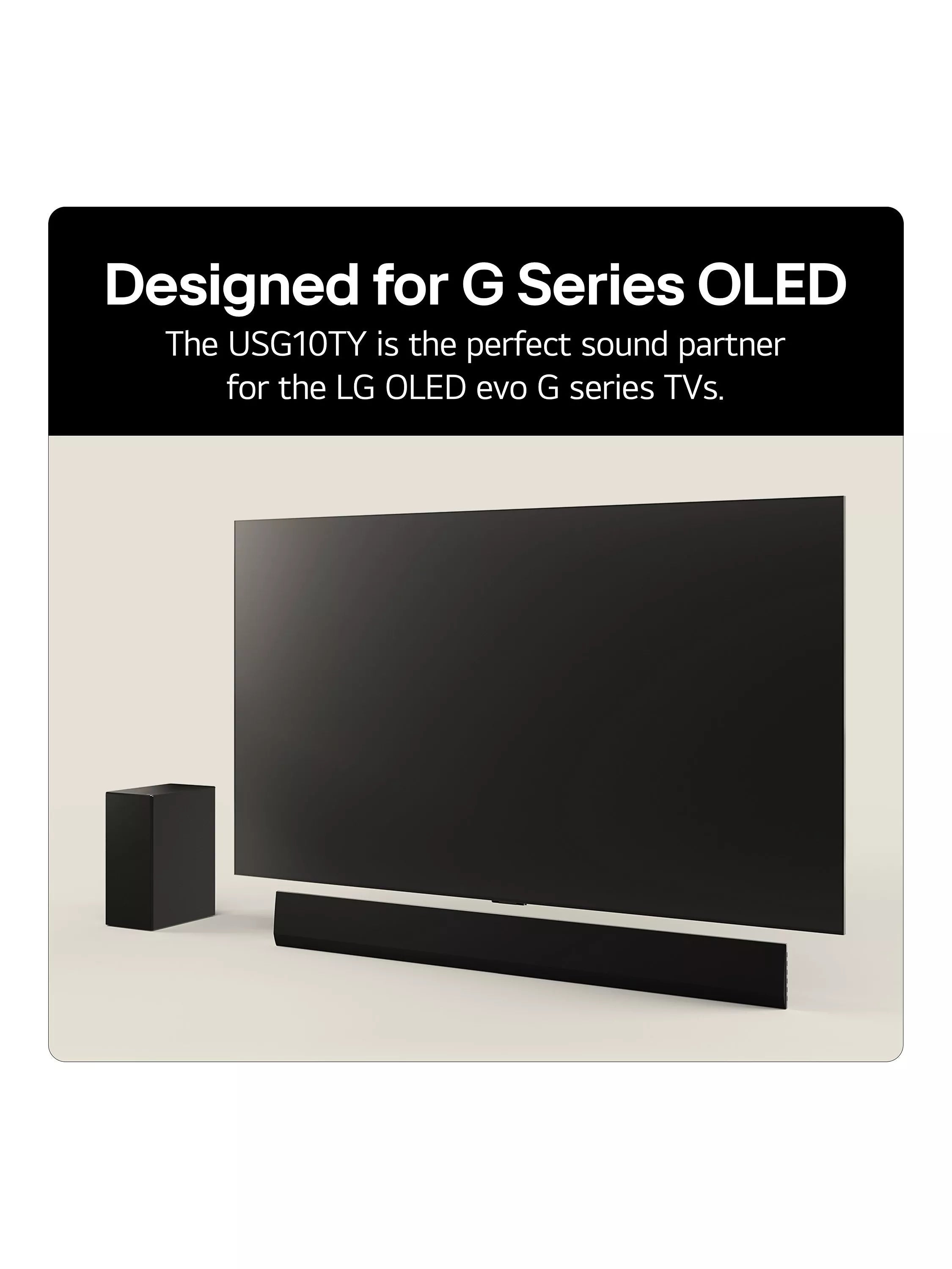 LG USG10TY soundbar black with wireless subwoofer (British brand)