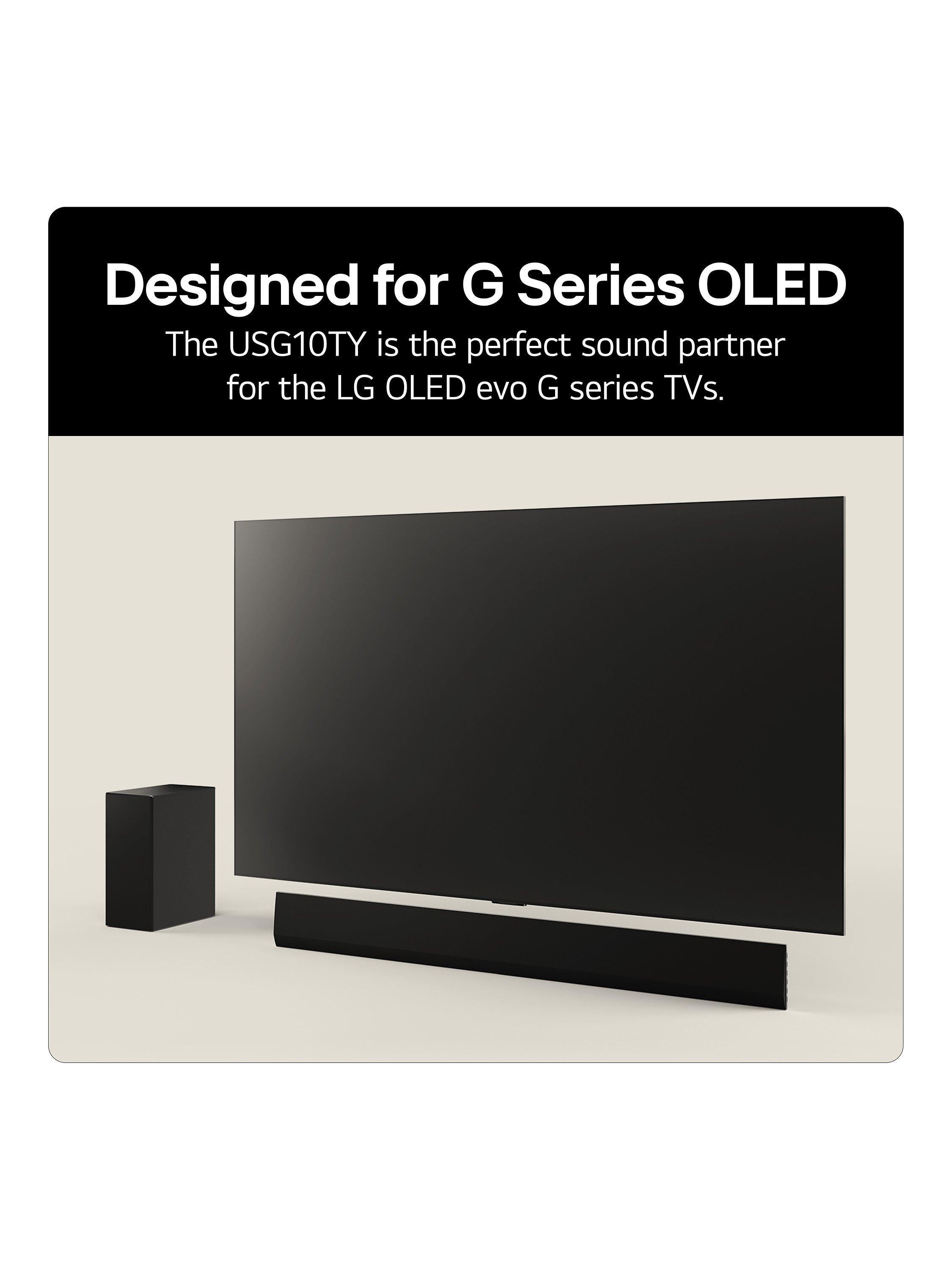 LG USG10TY soundbar black with wireless subwoofer (British brand)