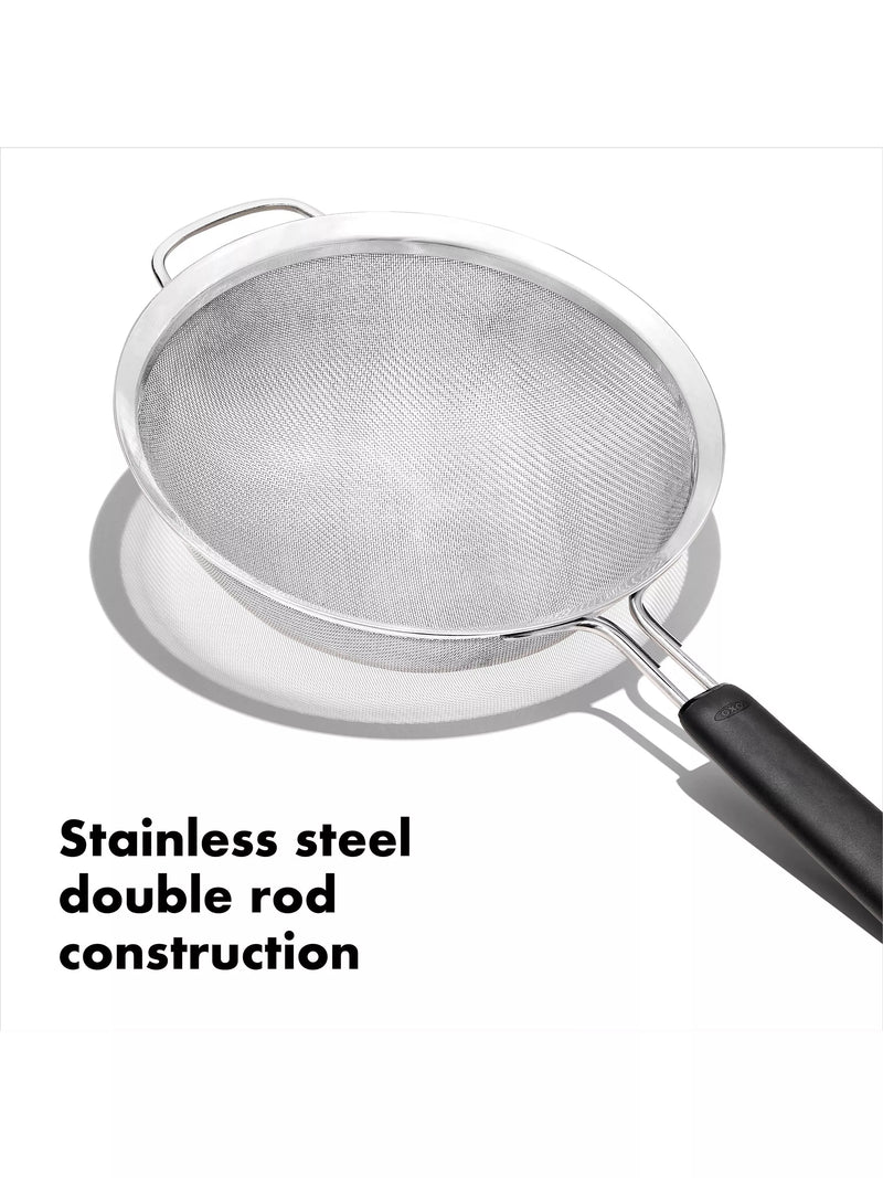 OXO Good Grips fine mesh strainer 20cm, imported from the UK