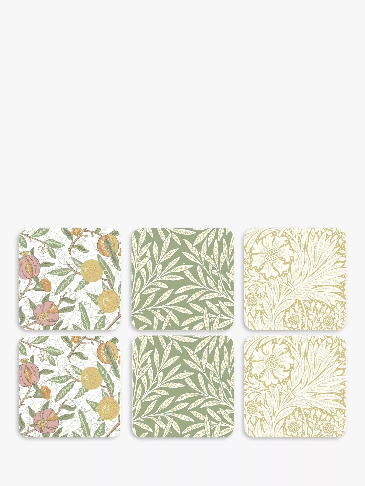 Morris & Co coasters set of 6 assorted - British product