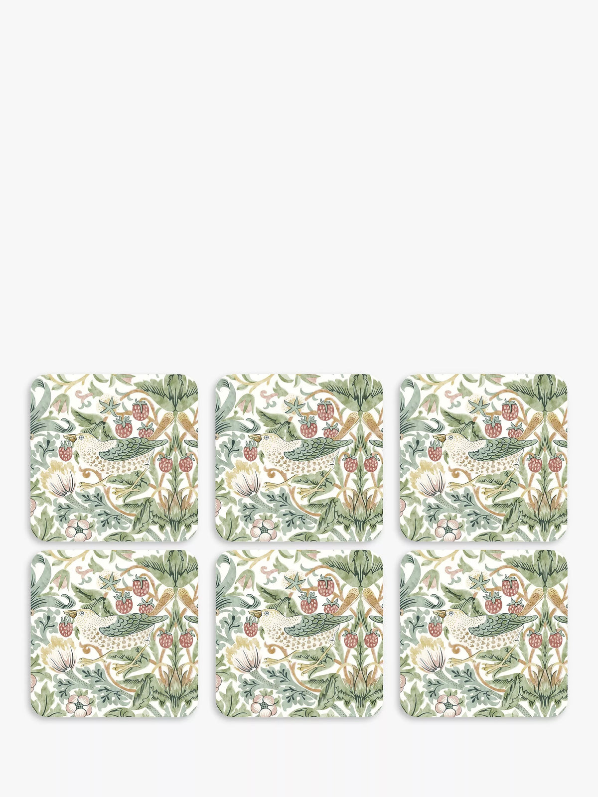 Morris & Co Strawberry Thief coaster set of 6 - British product