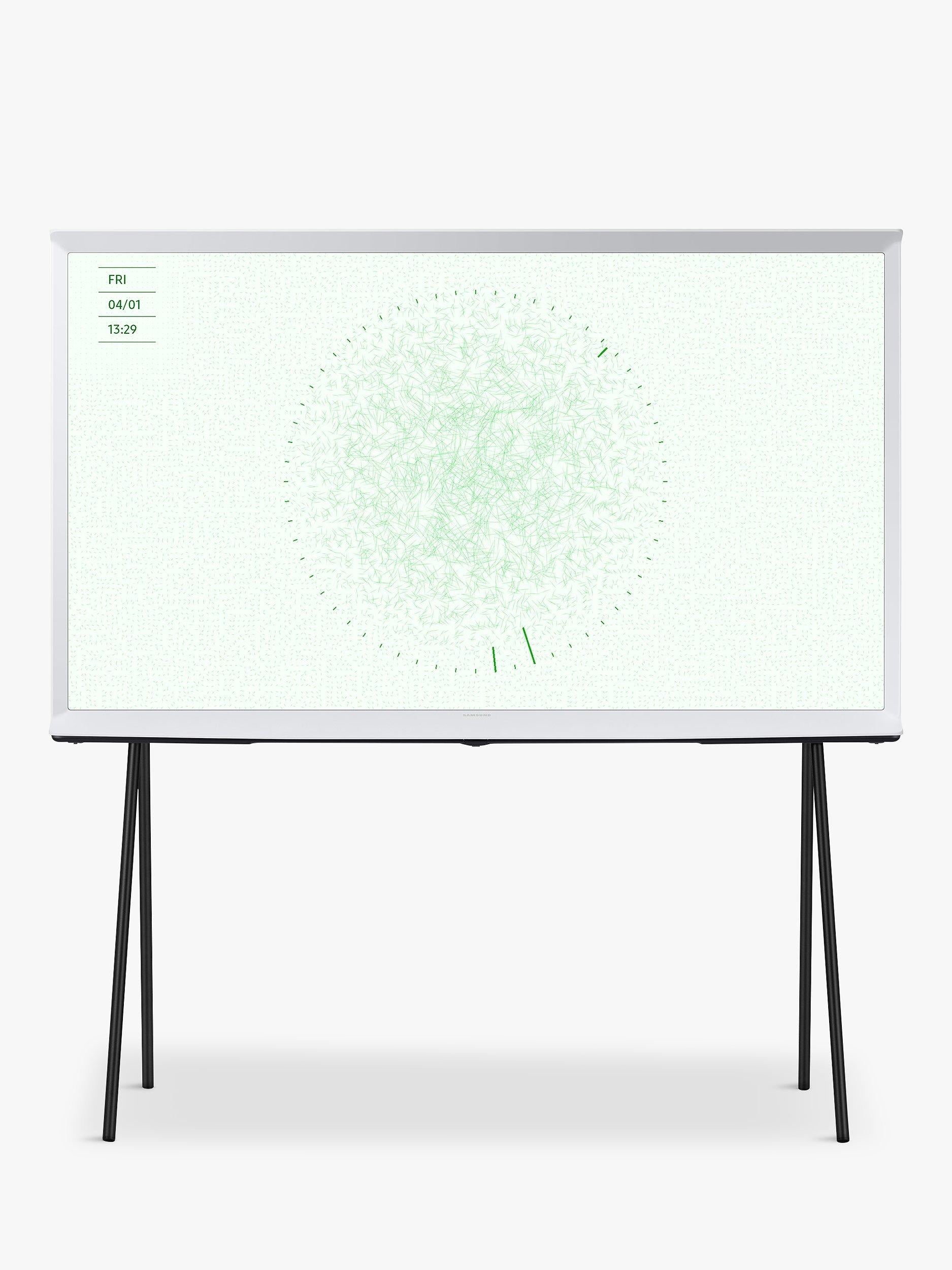 Samsung The Serif (2024) QLED HDR 4K Ultra HD Smart TV, 50 inch with TVPlus & Bouroullec Brothers Design, Cloud White