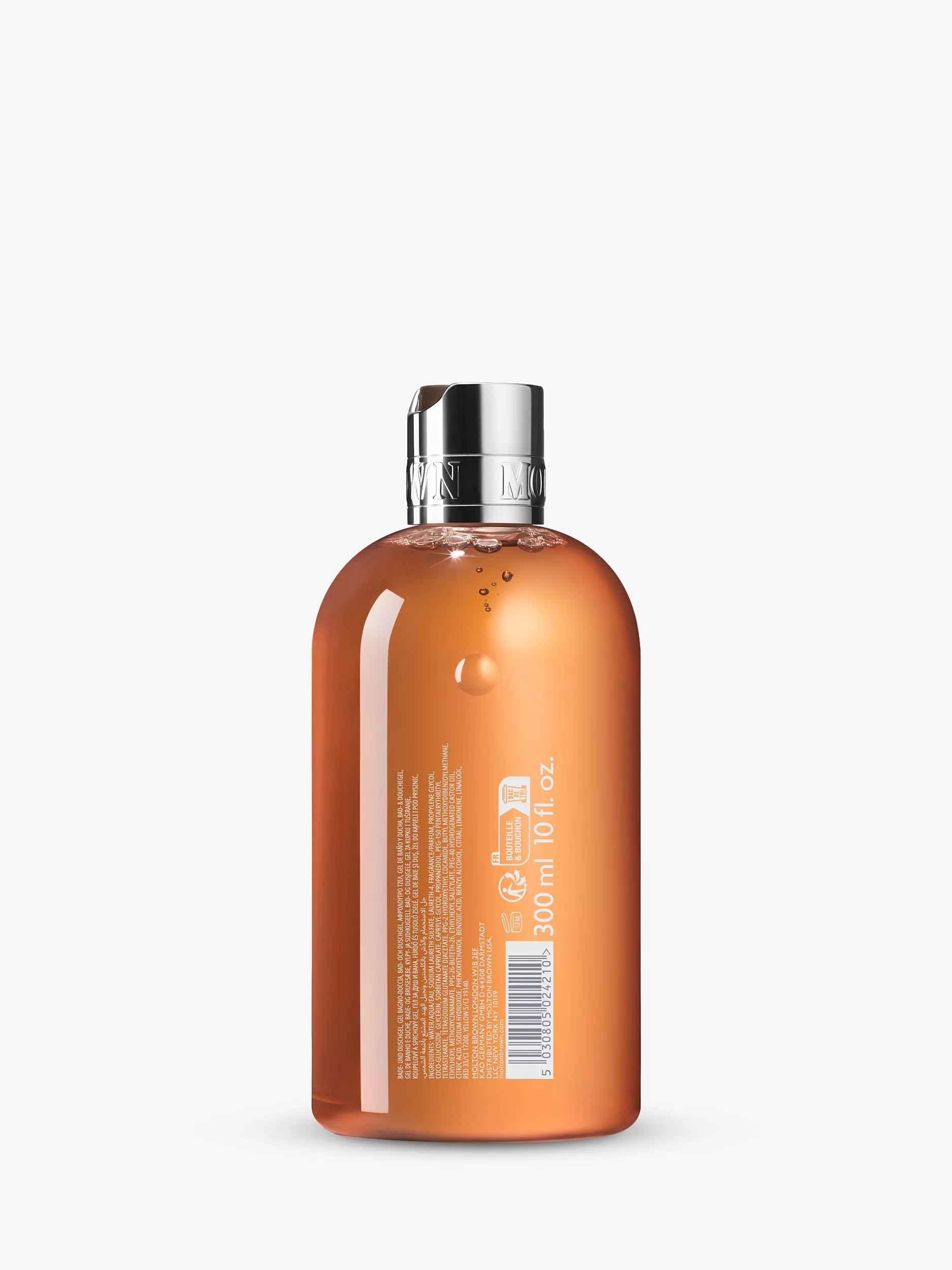 Molton Brown Sunlit Clementine & Vetiver Bath & Shower Gel 300ml, imported from the UK