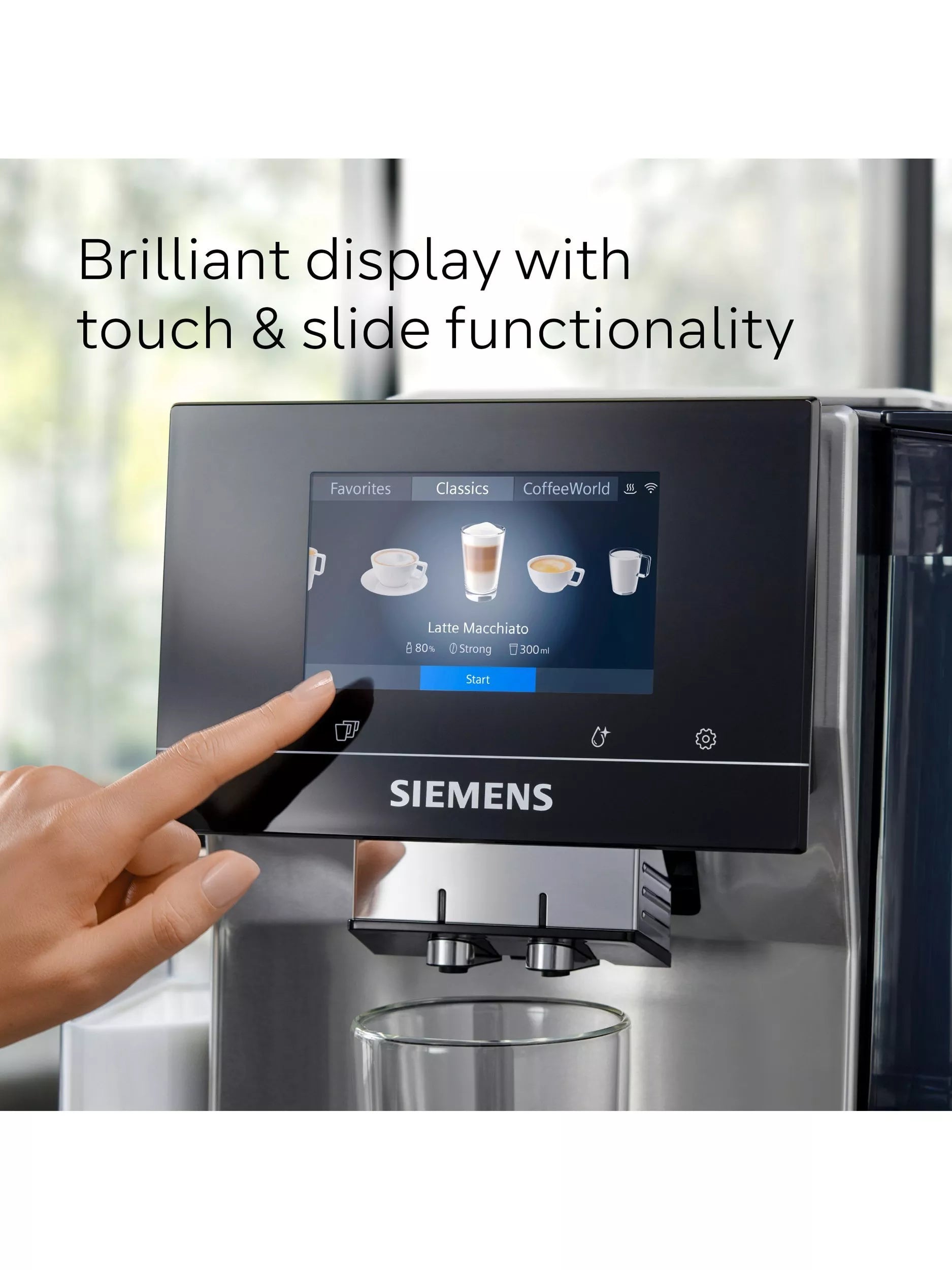 Siemens TQ713GB3 EQ700 Black bean-to-cup coffee machine (British brand)