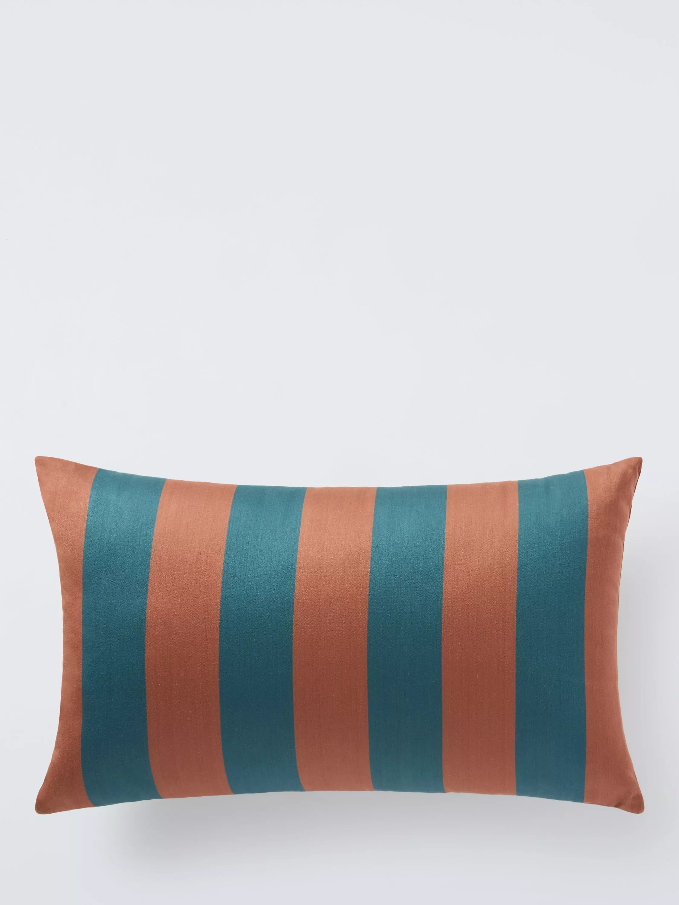 John Lewis X Collagerie Satin Stripe Cushion - Auburn