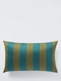 John Lewis X Collagerie Satin Stripe Cushion - Olive