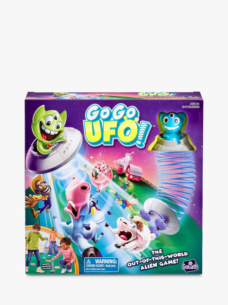 Vivid alien adventure game with bouncy UFOs and cards (British brand)