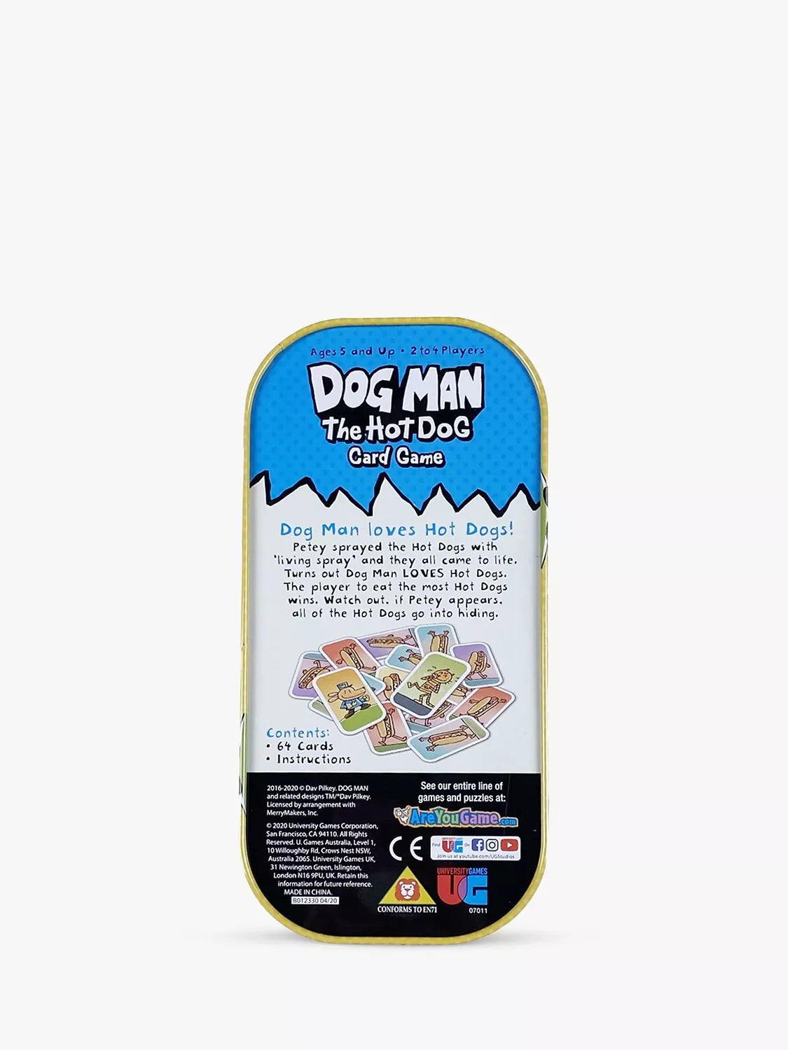 University Games Dog Man card game in tin (British brand)